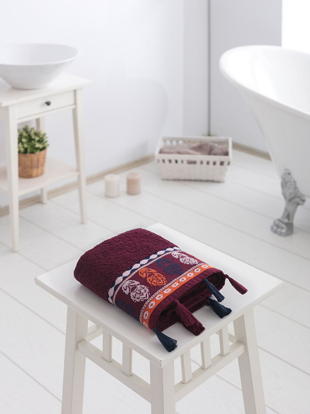 Serviette de toilette ROUGE BORDEAUX