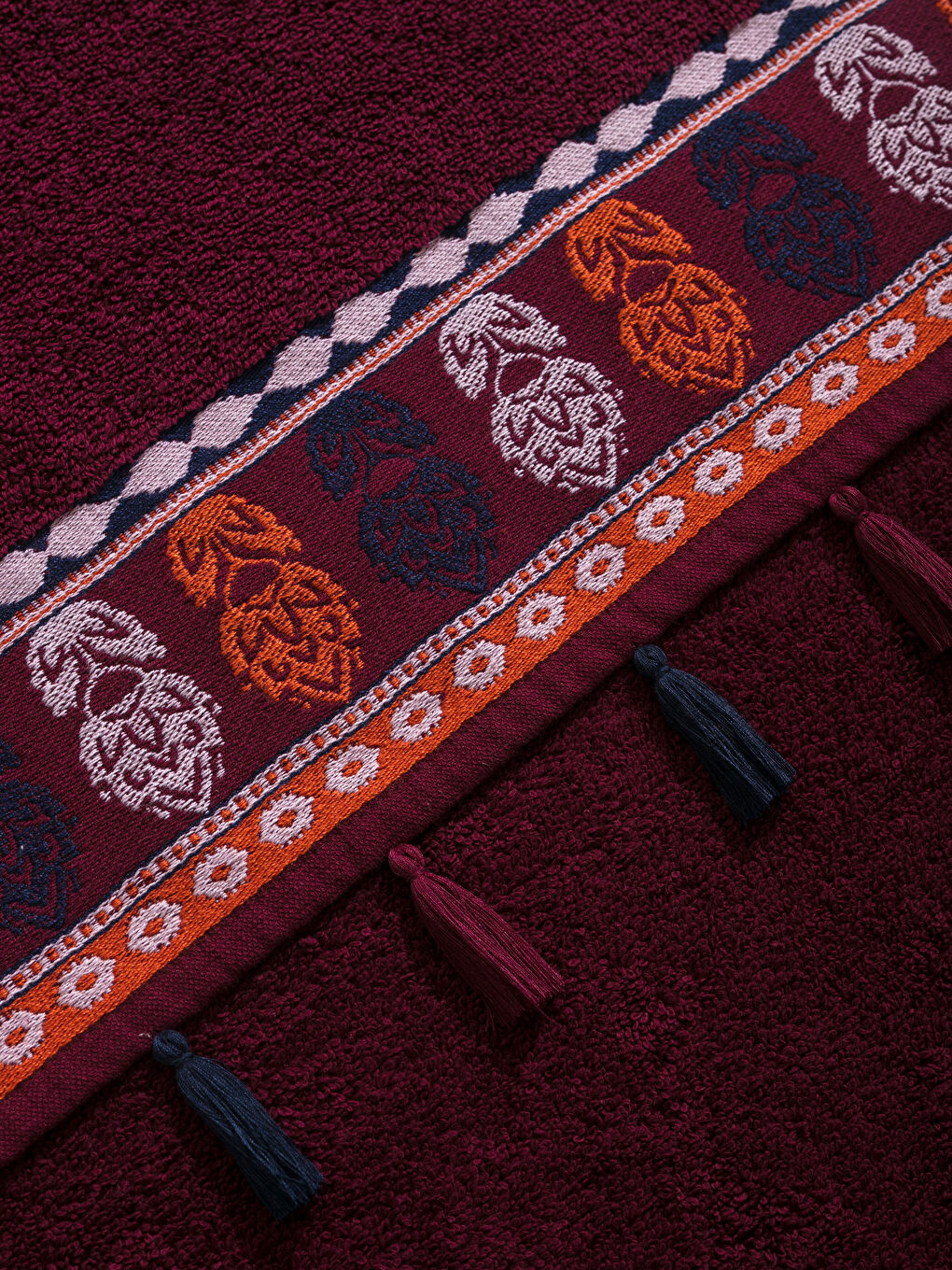 Serviette de toilette ROUGE BORDEAUX-2