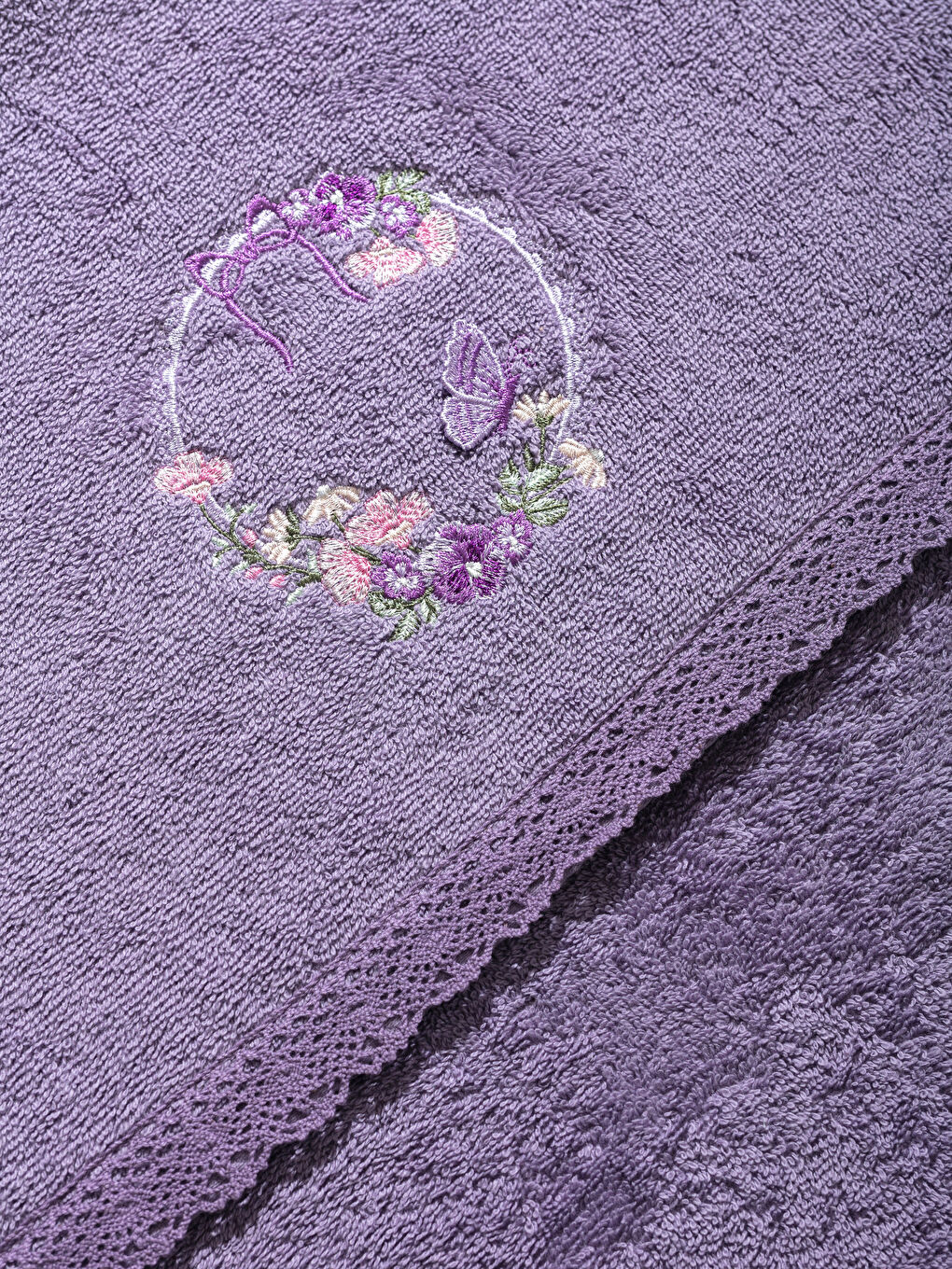 Soluk Mor Yüz Havlusu-2