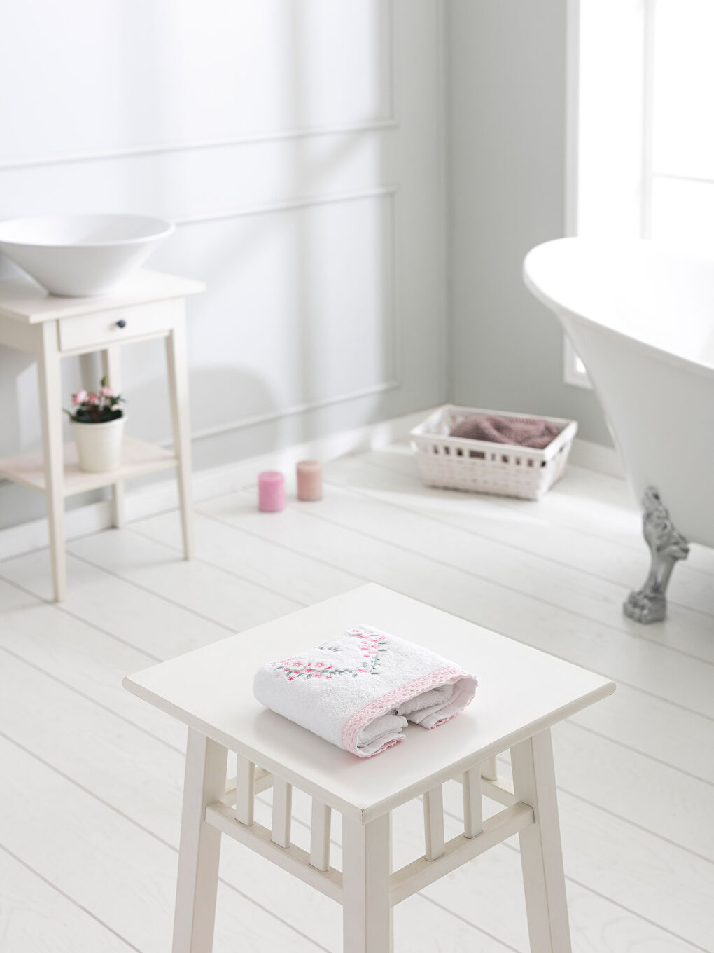 Serviette d'invité BLANC