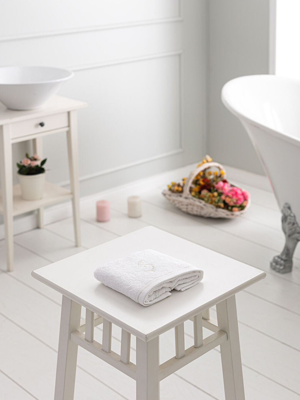 Serviette d'invité BLANC