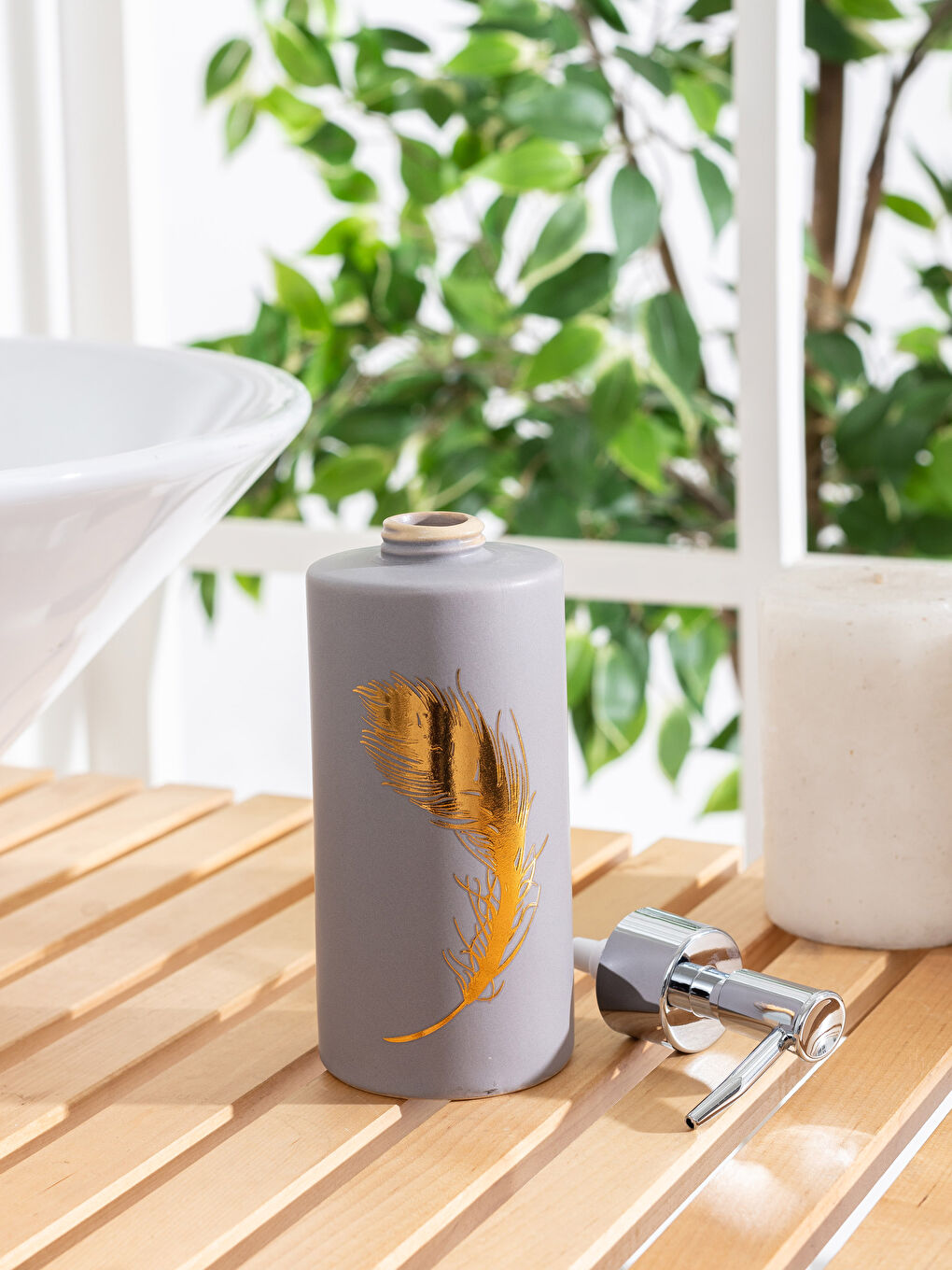 Distributeur de savon liquide JAUNE-1