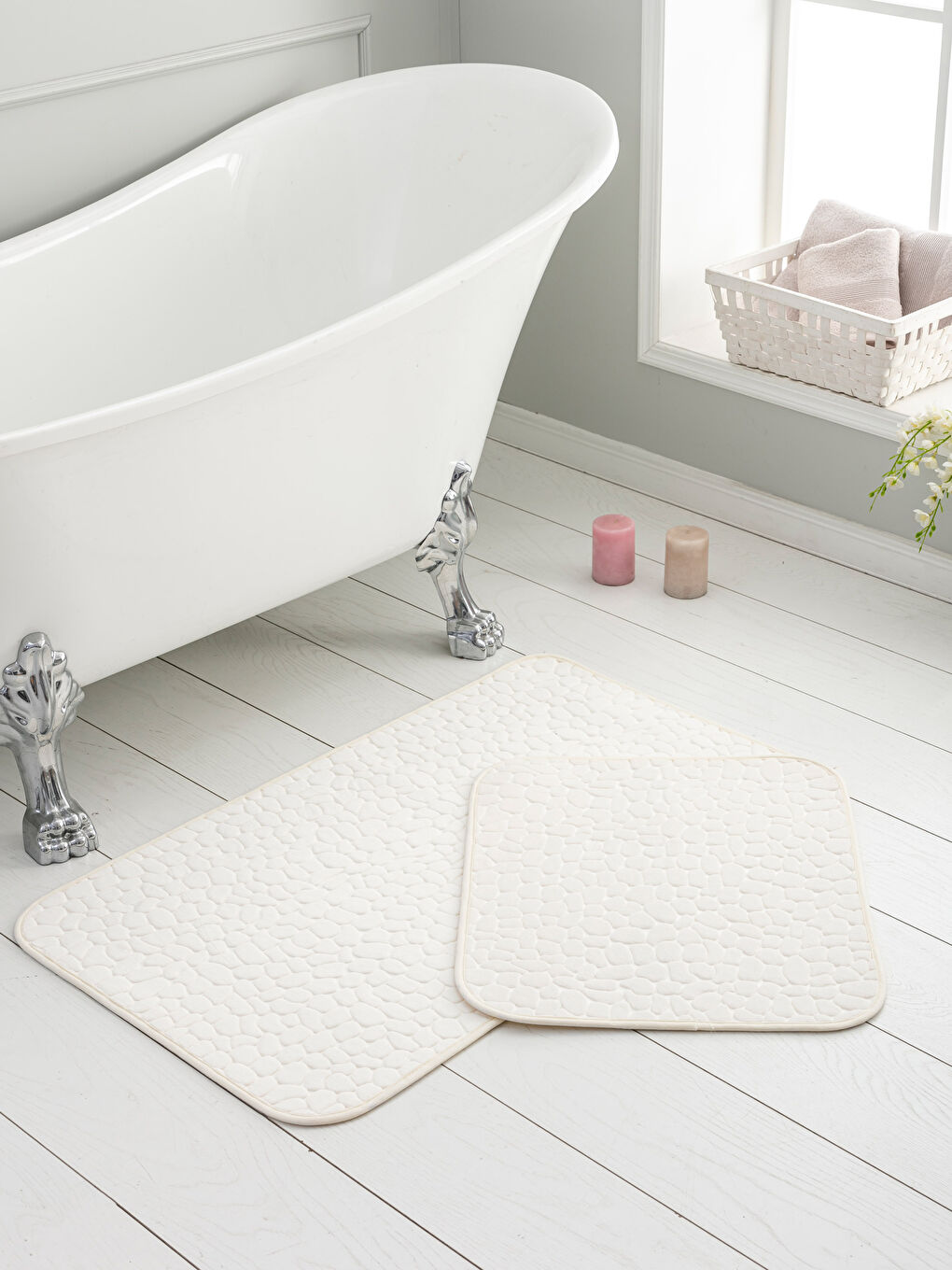 Ekru Ecru Banyo Paspası