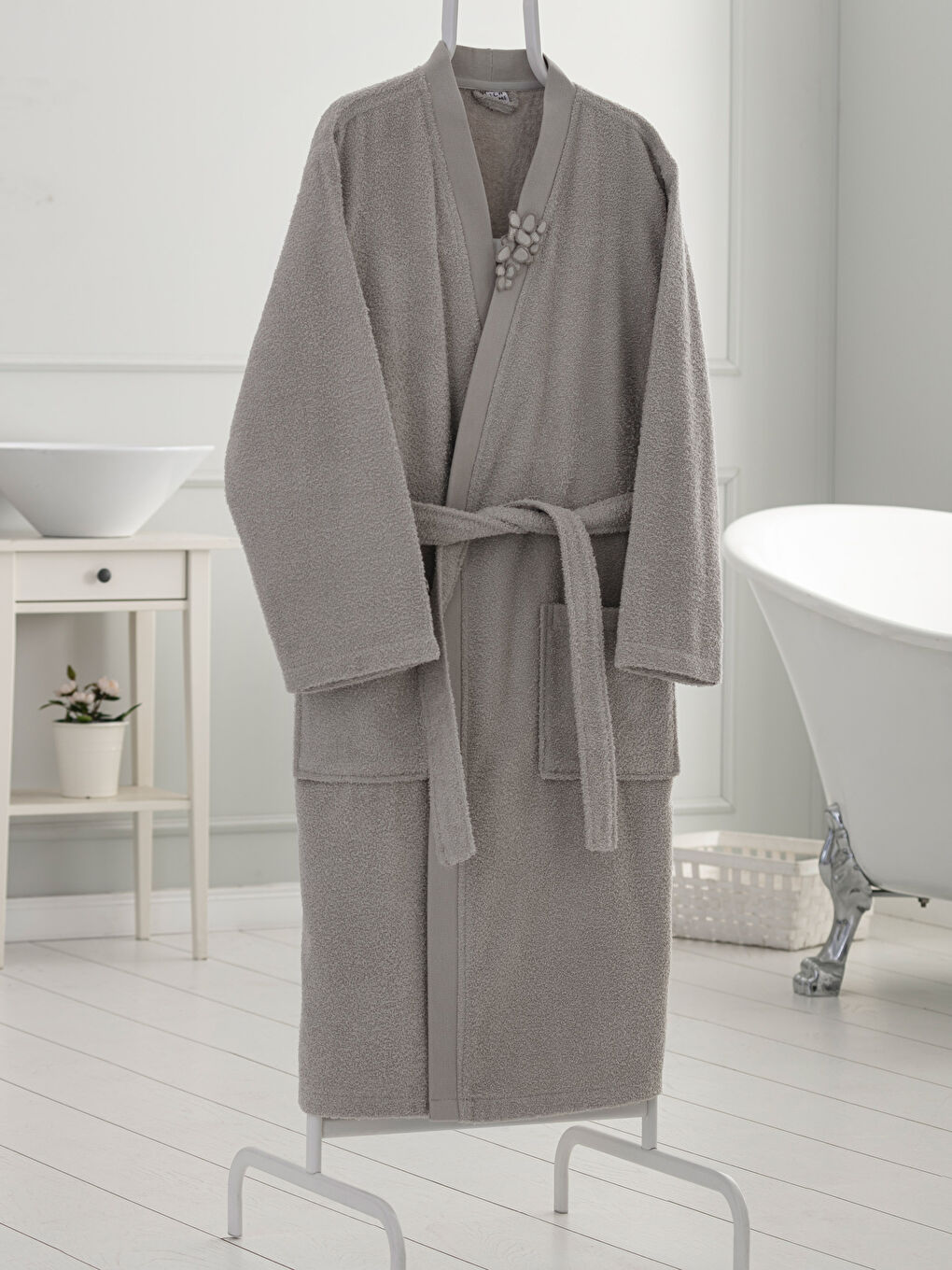 Woman BEIGE Women's Bathrobe