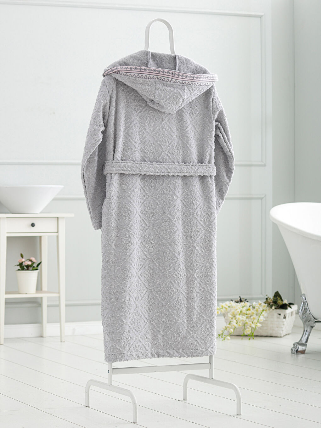 Peignoir femme GRIS Femme-1