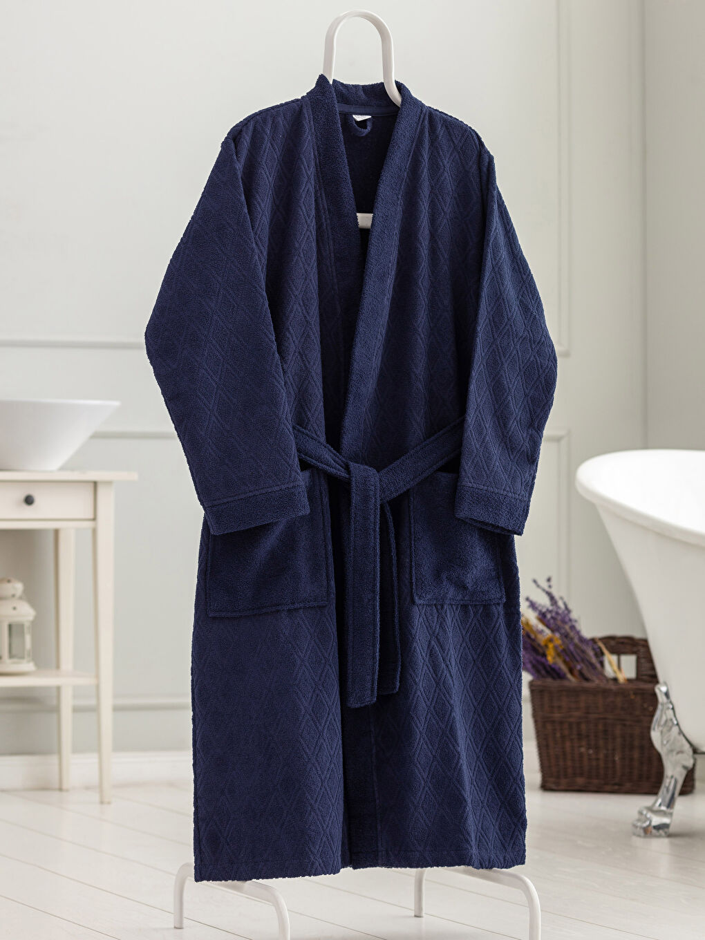 Lacivert Erkek Bornoz