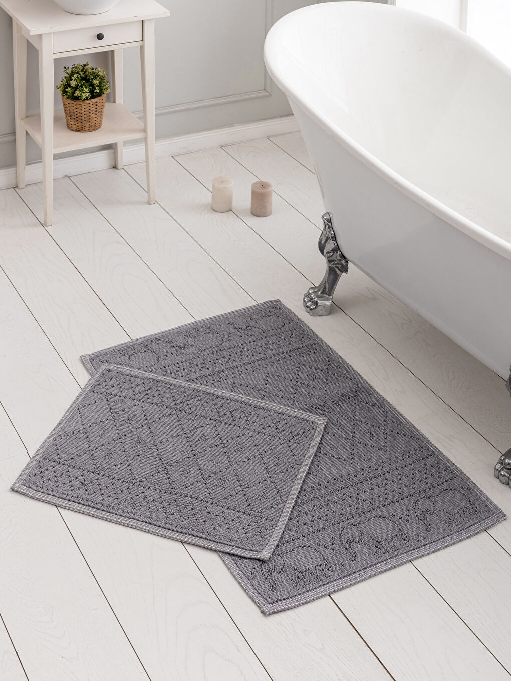 Gri Banyo Paspası 2'li