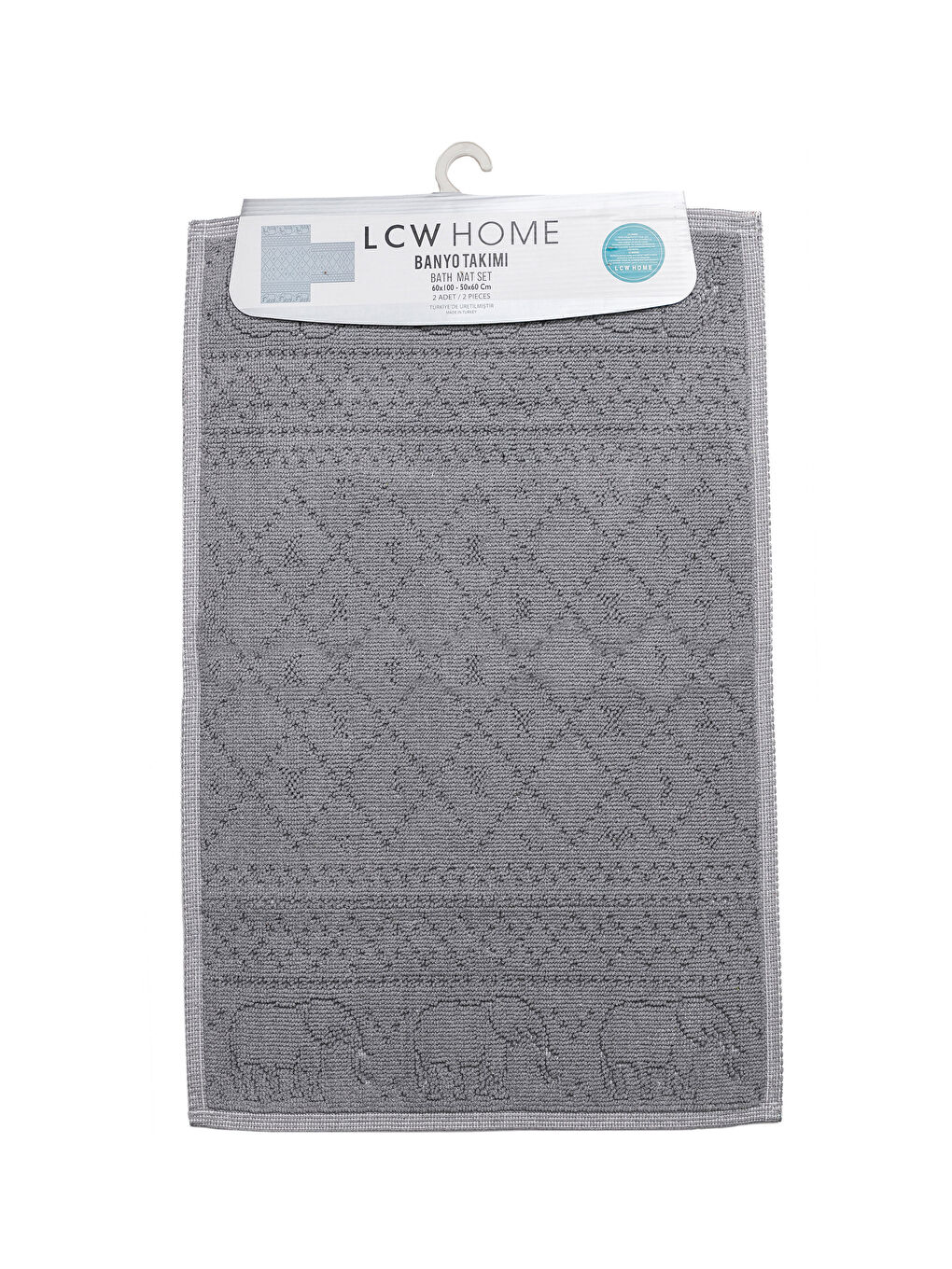 Gri Banyo Paspası 2'li-3