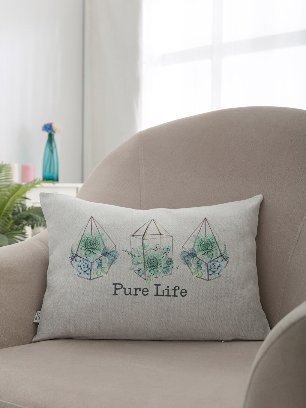 Yeşil Baskılı Kırlent