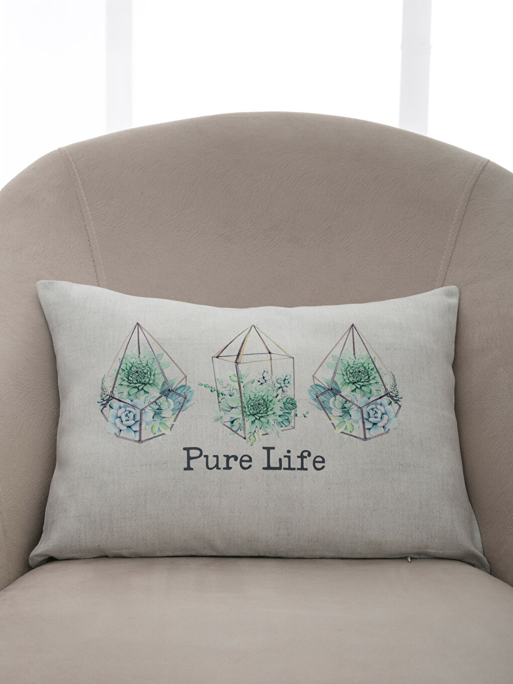 Yeşil Baskılı Kırlent-2