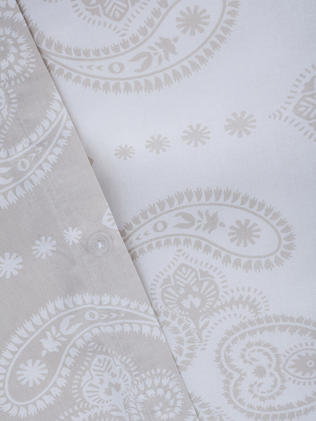 Bej Baskılı Çift Kişilik Nevresim Seti-3