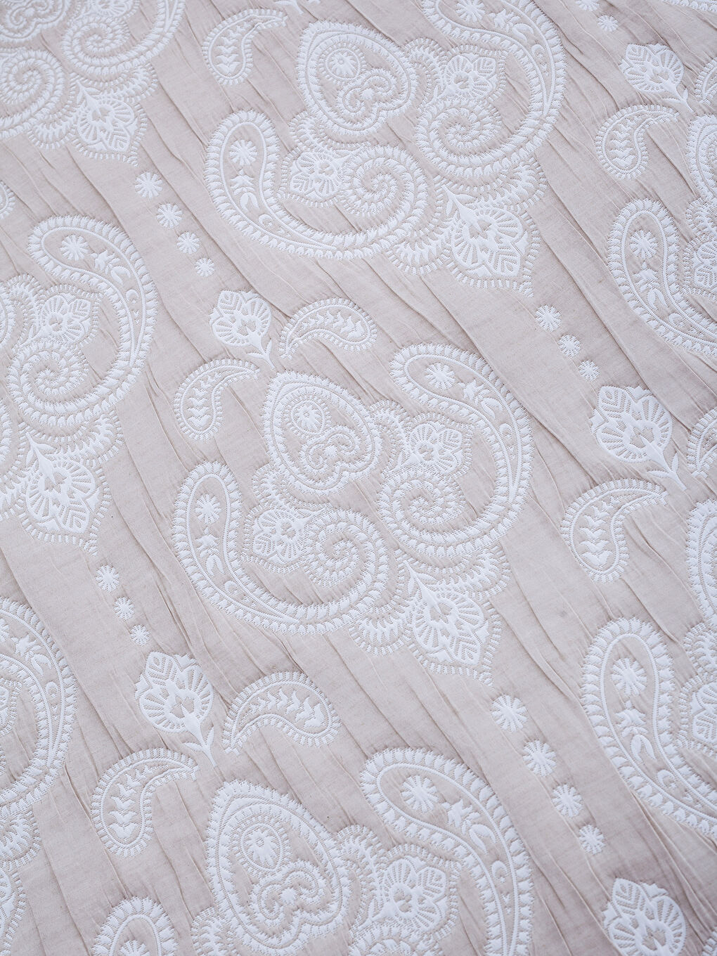 БЕЖЕВИЙ Покривало на двоспальне ліжко-5