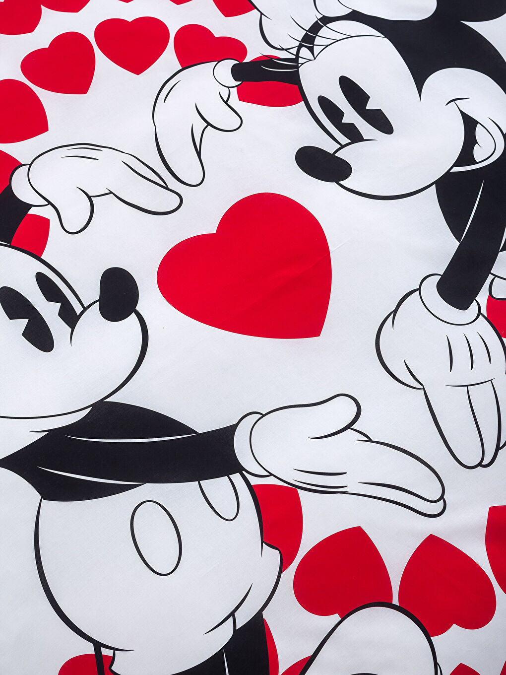 Kırmızı Baskılı Çift Kişilik Nevresim Seti-5