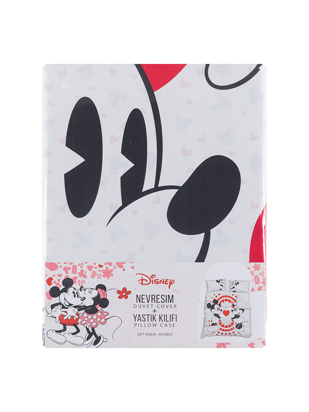 Kırmızı Baskılı Çift Kişilik Nevresim Seti-6