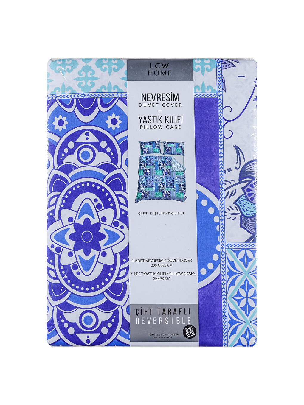 Parure de couette double BLEU-6