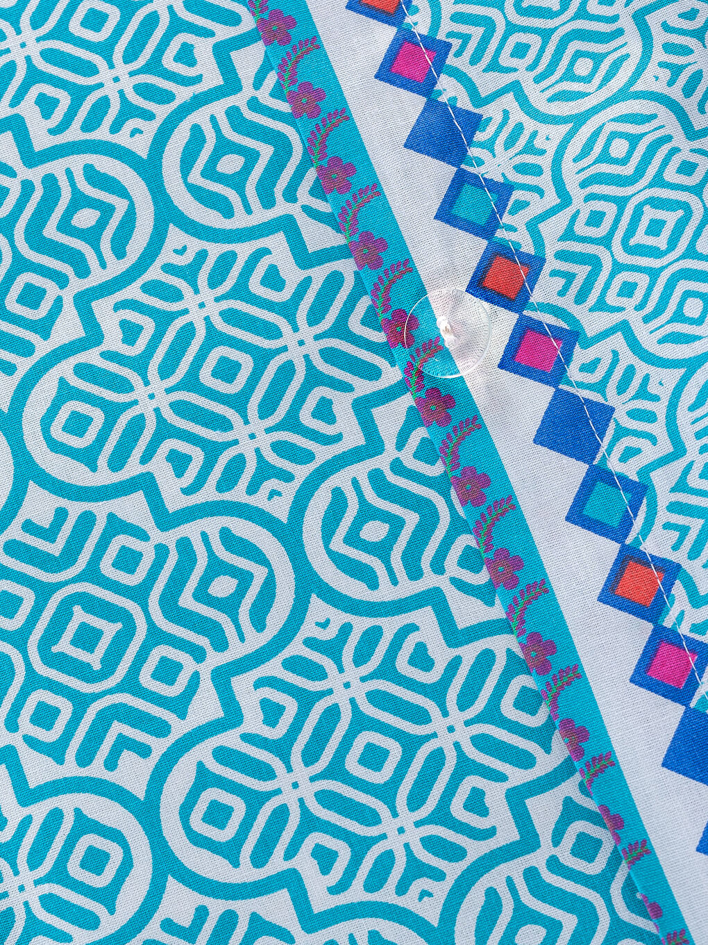 طقم غطاء لحاف مفرد أزرق فاتح-3