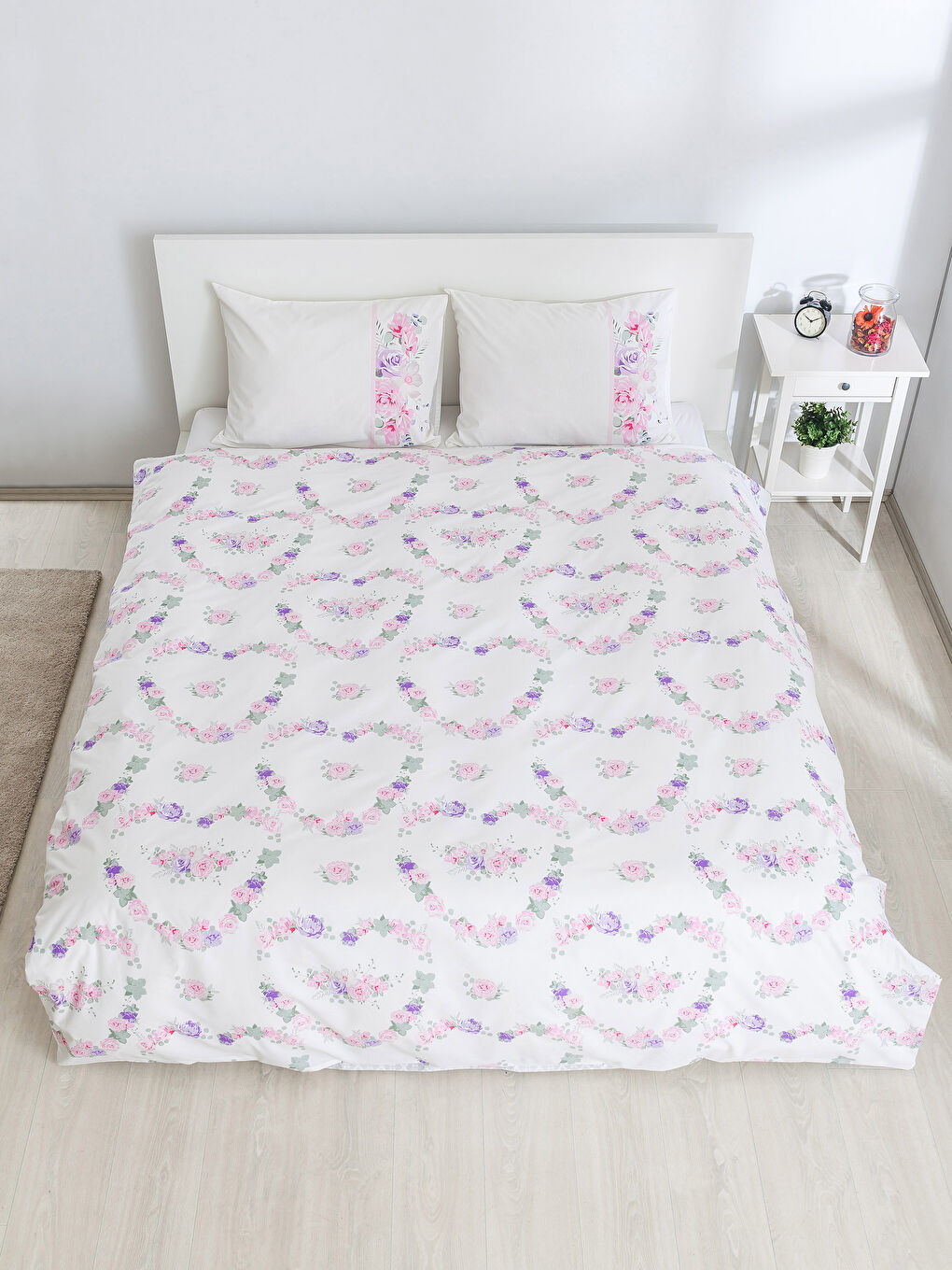 Gri Baskılı Çift Kişilik Nevresim Seti-2