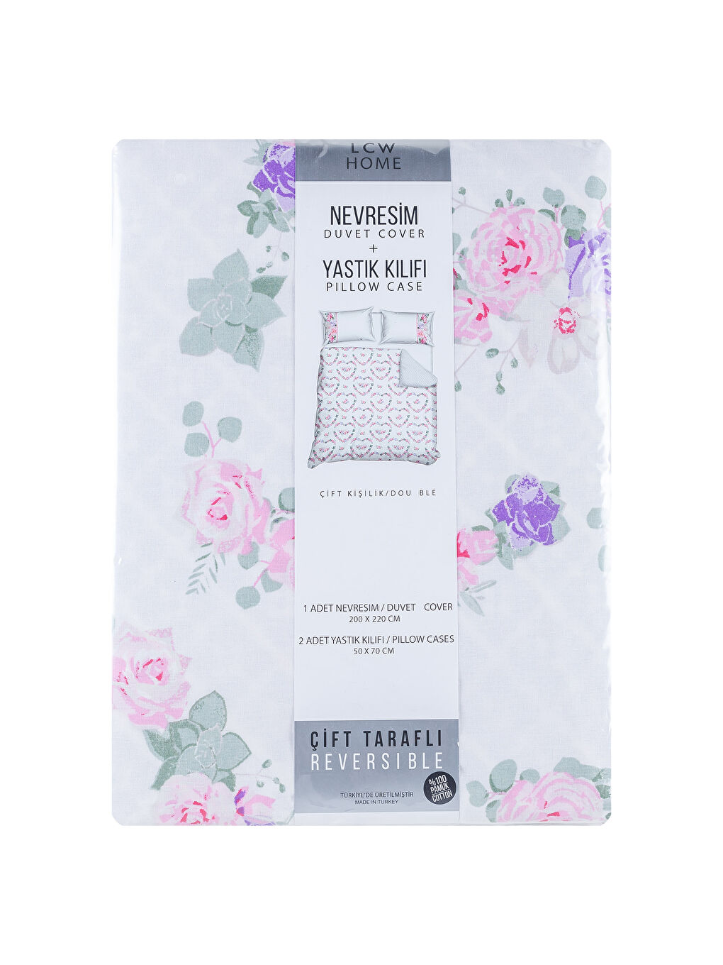 Gri Baskılı Çift Kişilik Nevresim Seti-5