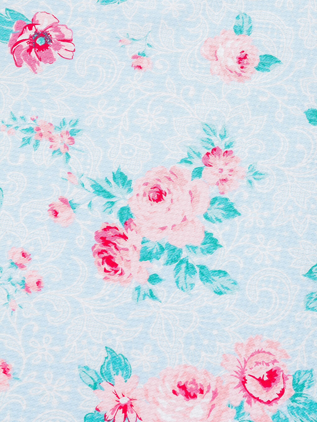 Mavi Baskılı Çift Kişilik Pike-2