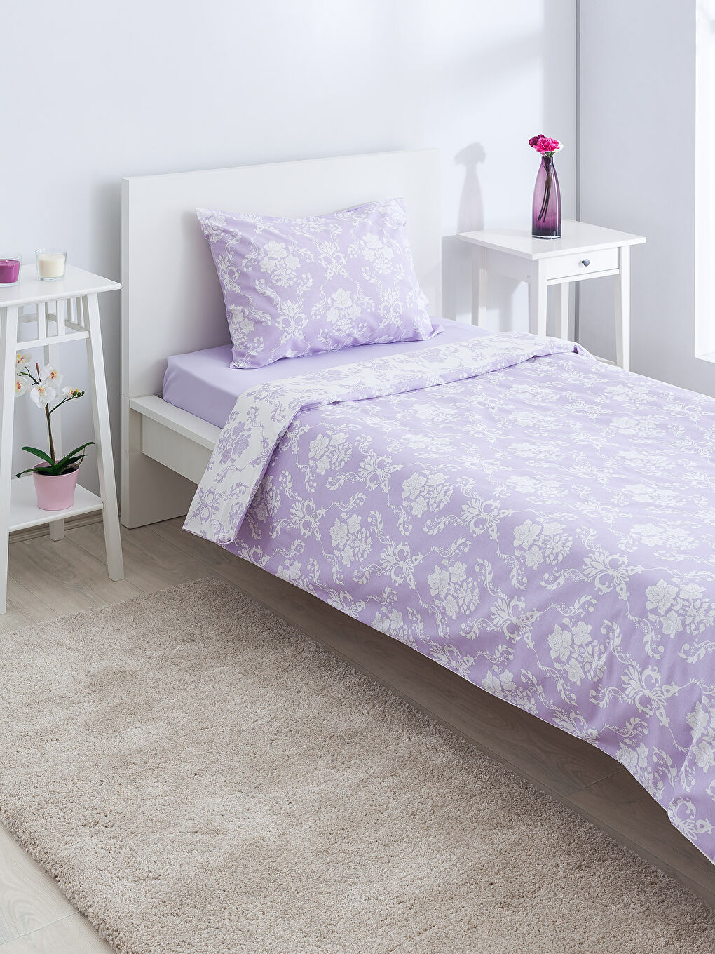 LCW HOME LILAC Single Bed Duvet Cover Full Set -7YI902Z8-677