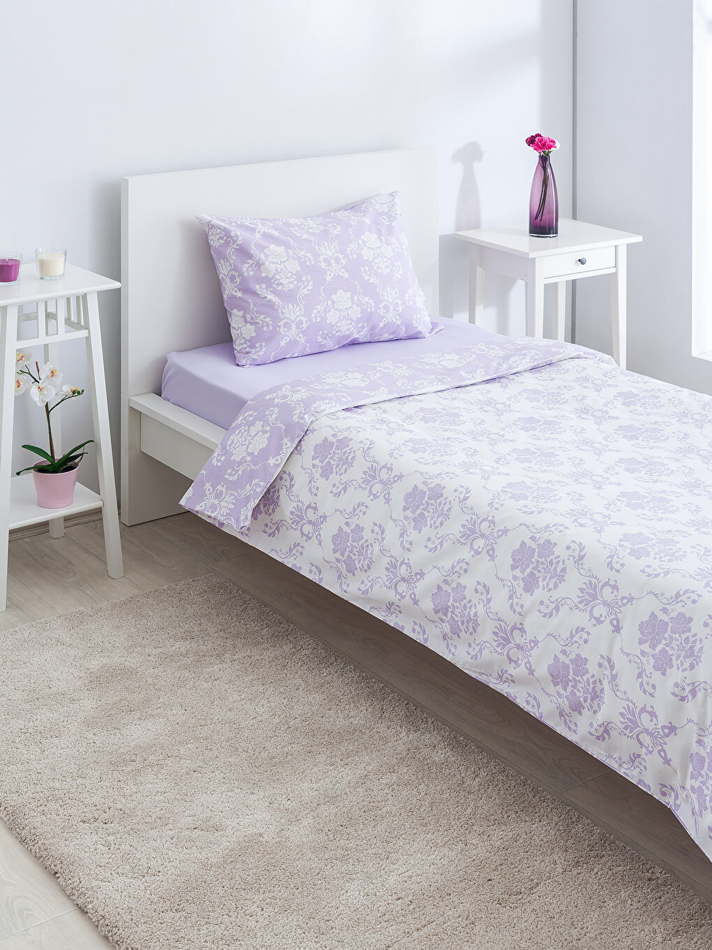 LCW HOME LILAC Single Bed Duvet Cover Full Set -7YI902Z8-677