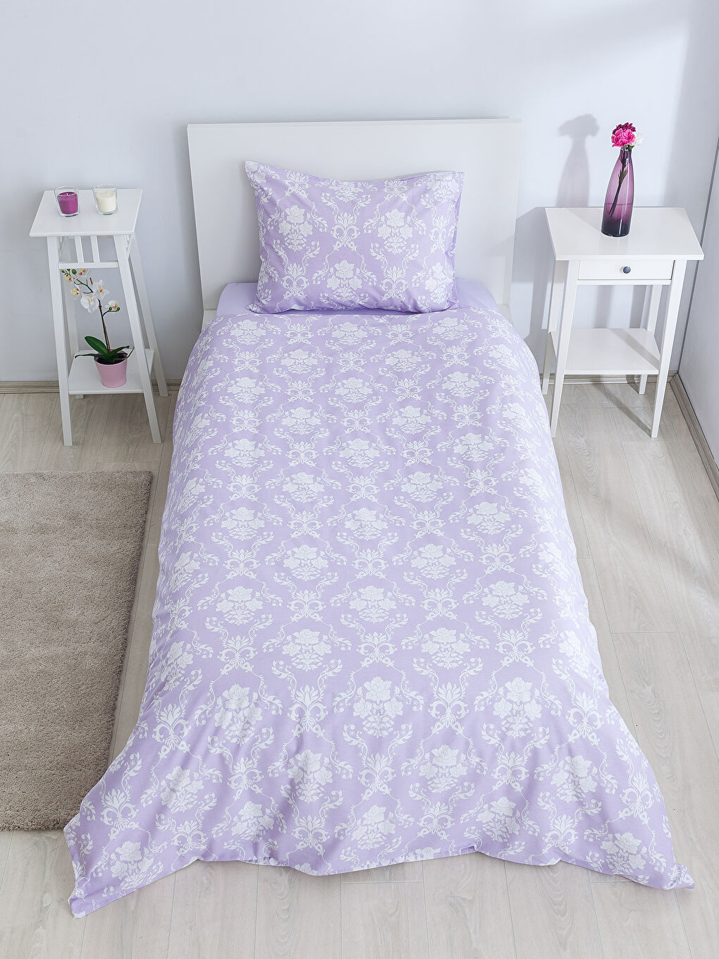 LCW HOME LILAC Single Bed Duvet Cover Full Set -7YI902Z8-677