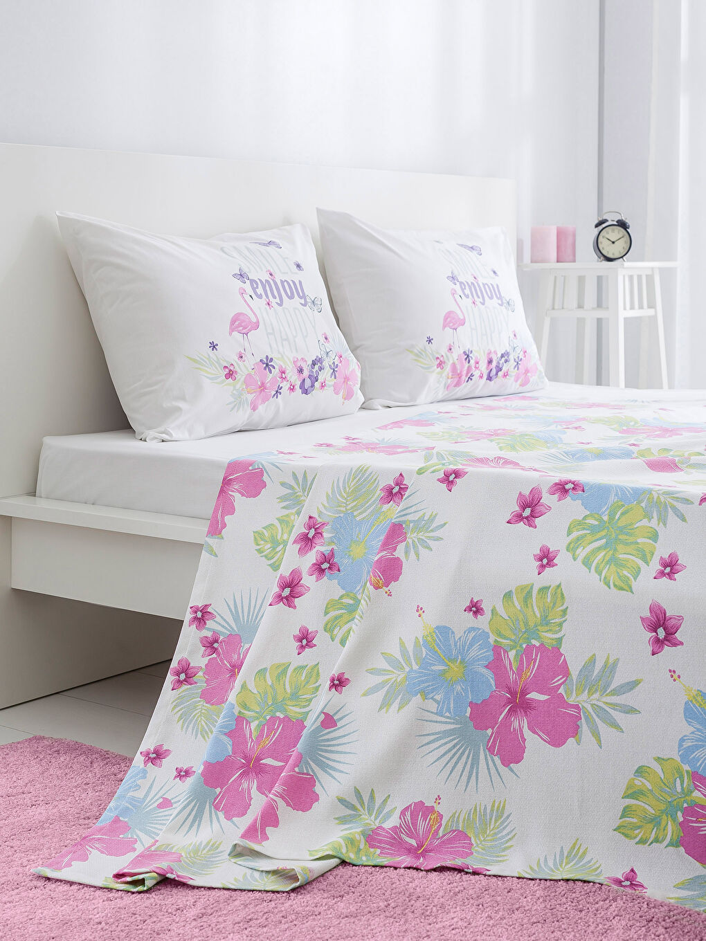 Karışık Baskılı Çift Kişilik Pike