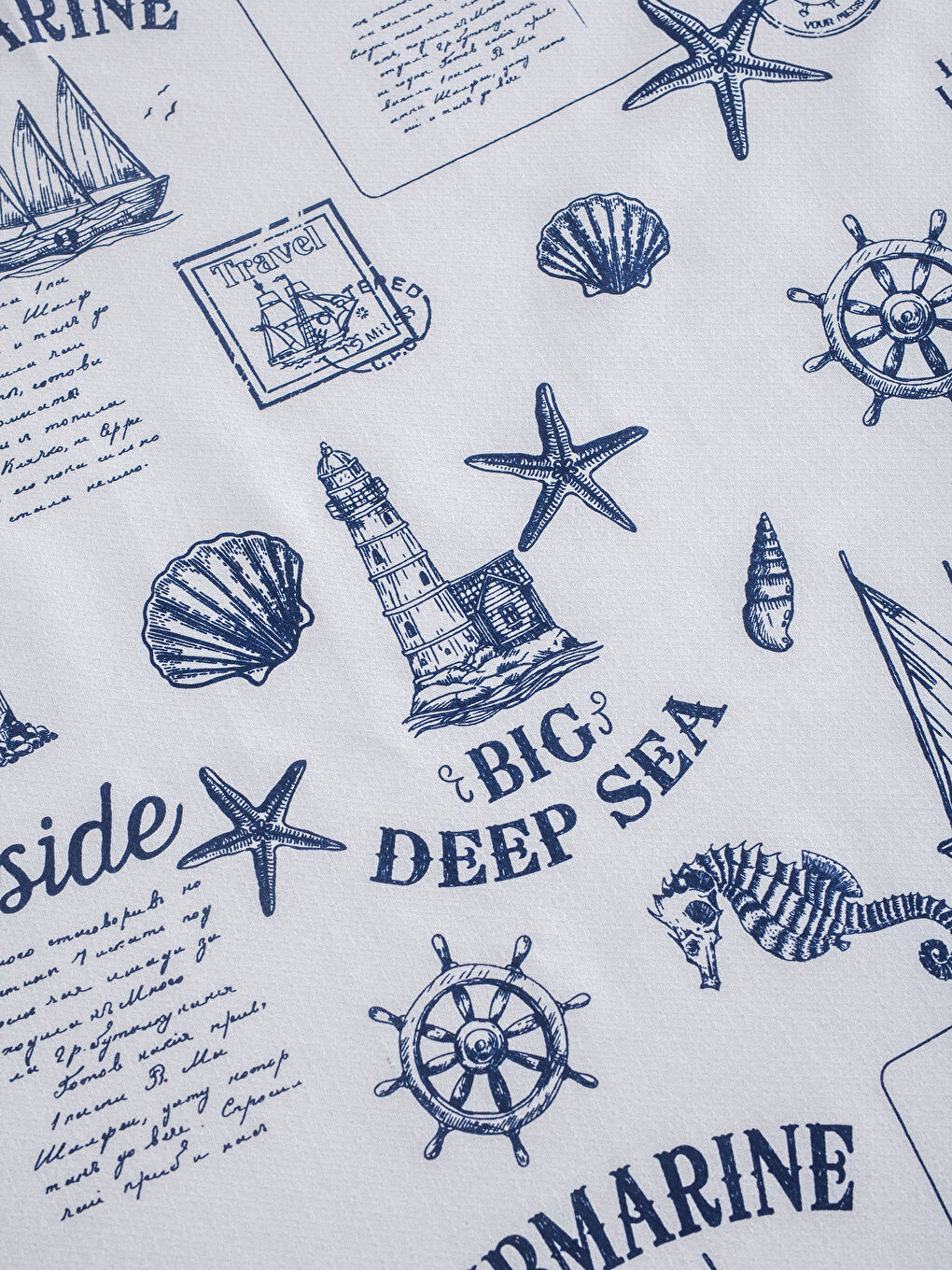NAVY Double Pique Bedspread-2