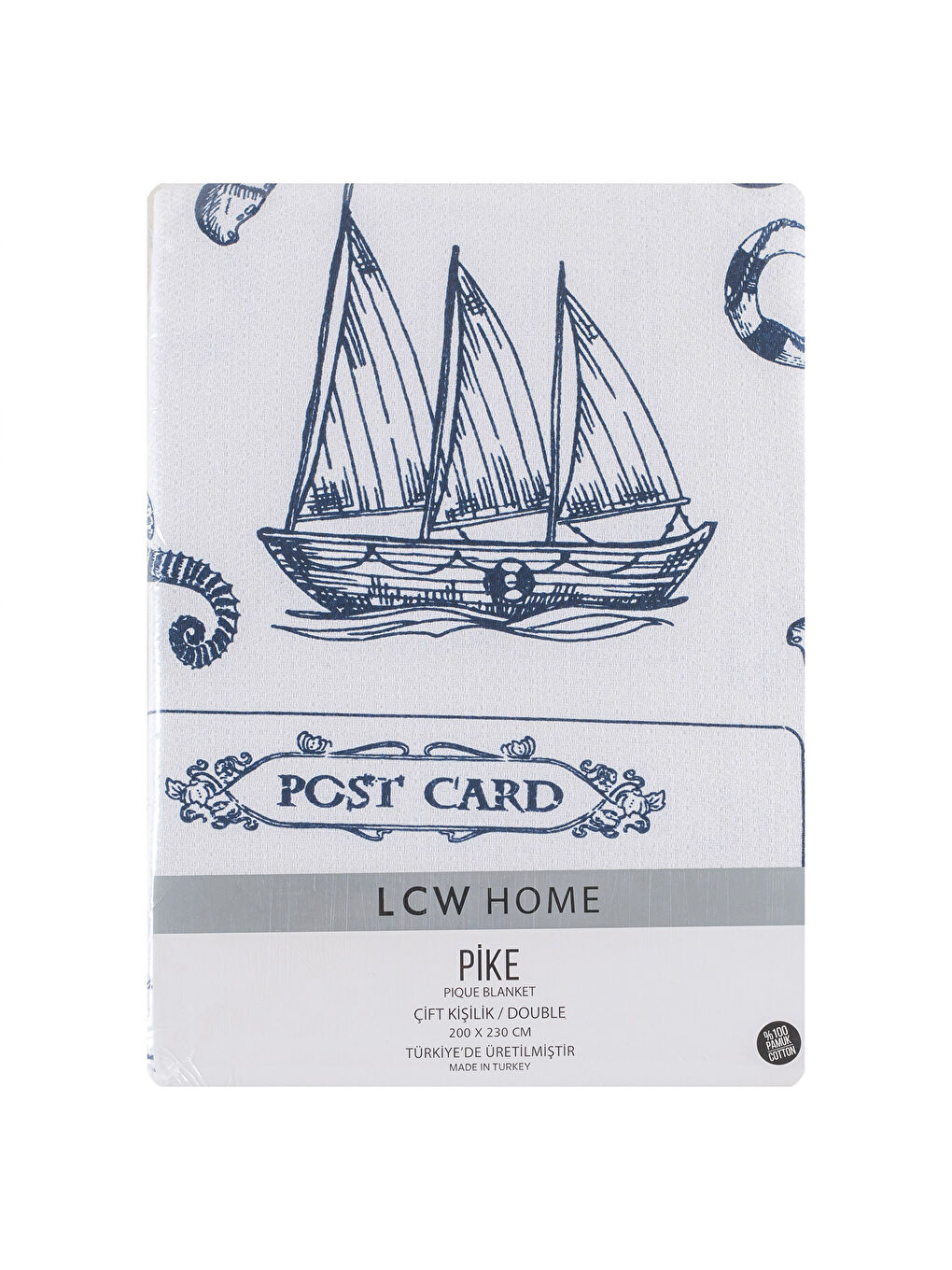 NAVY Double Pique Bedspread-3