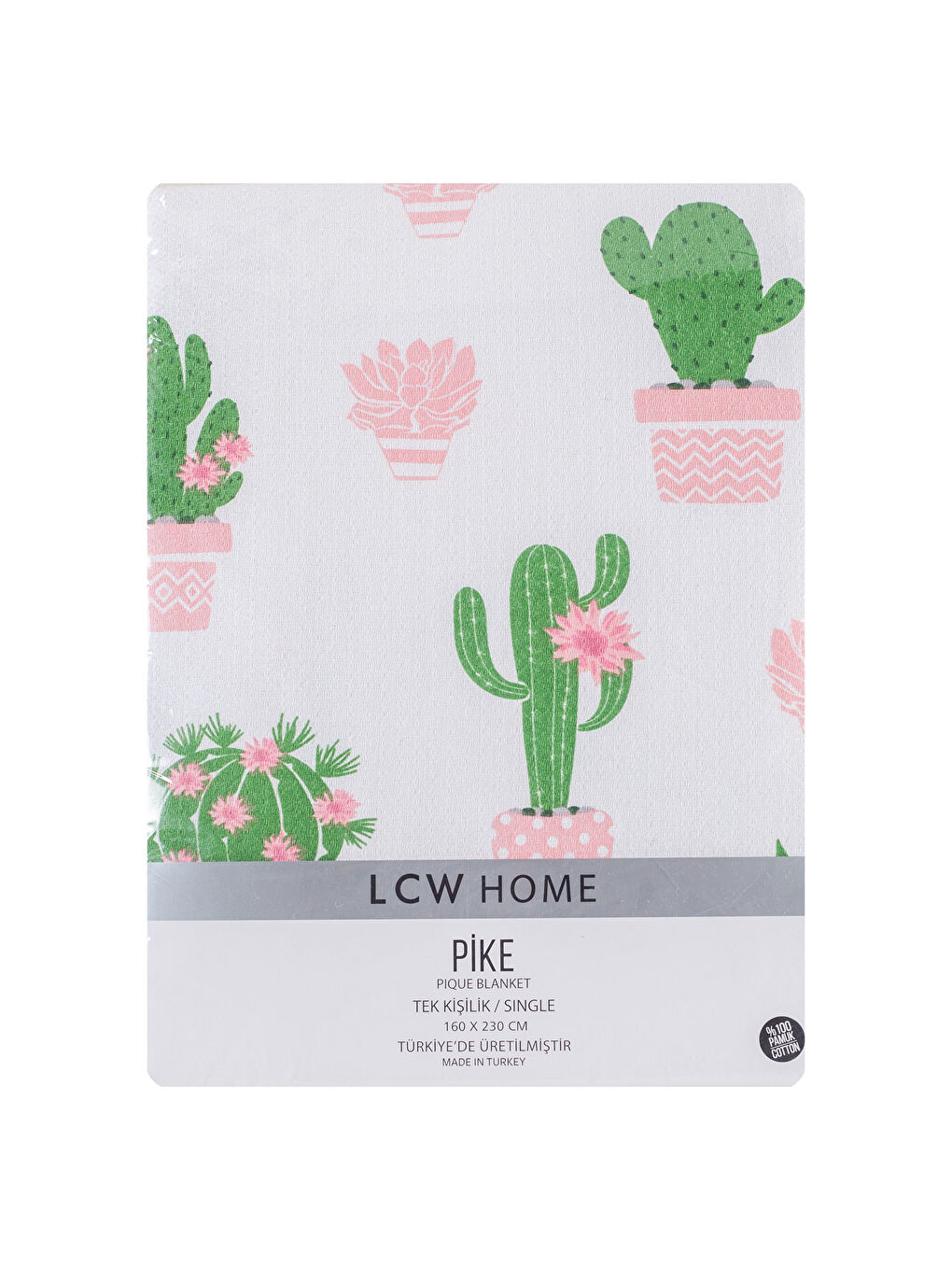 Yeşil Baskılı Tek Kişilik Pike-3