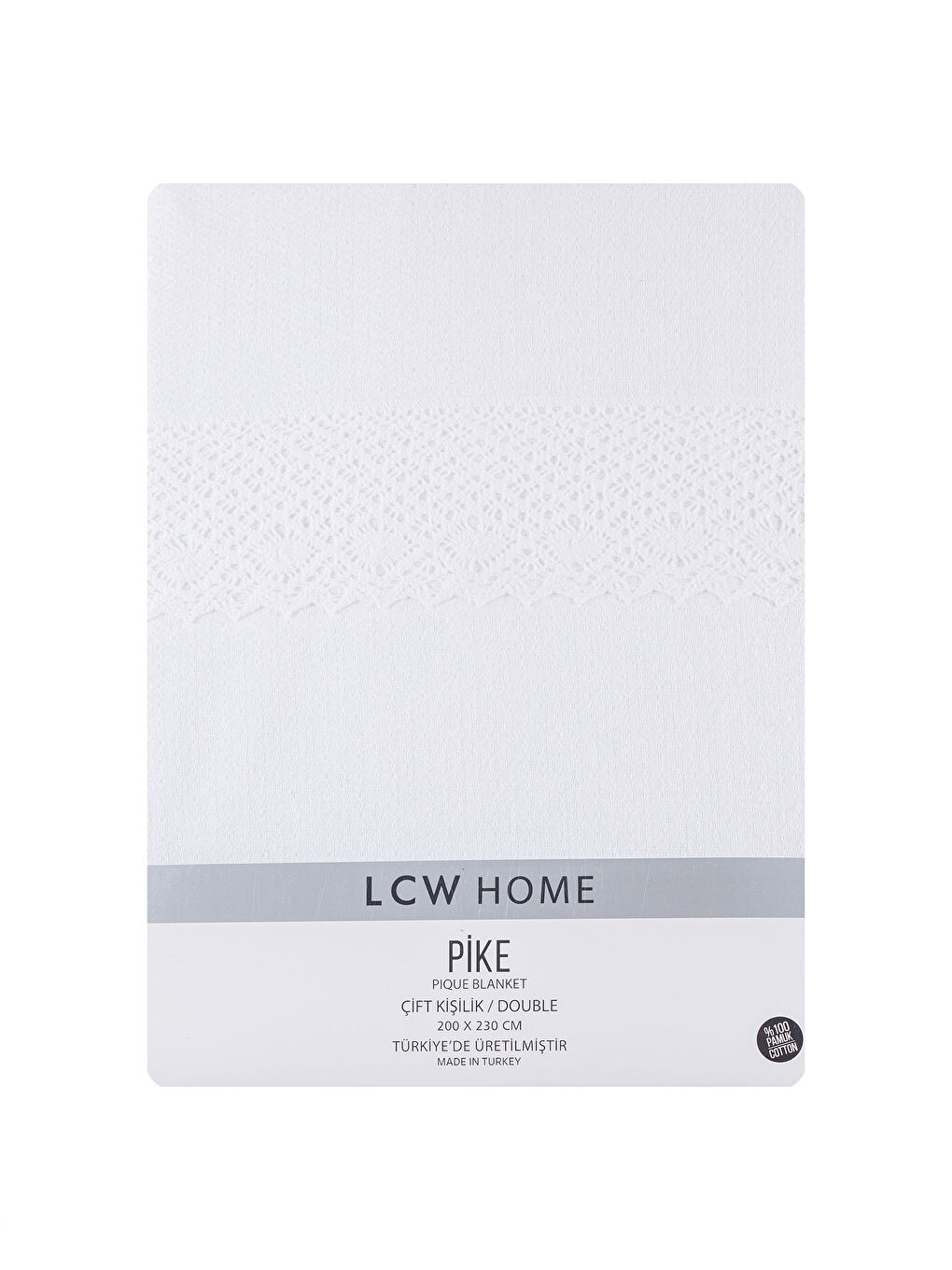 Beyaz Çift Kişilik Pike-3