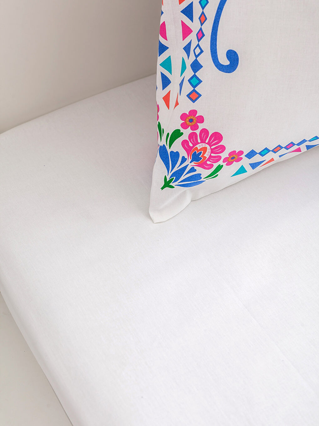 Mavi Baskılı Çift Kişilik Pike-2