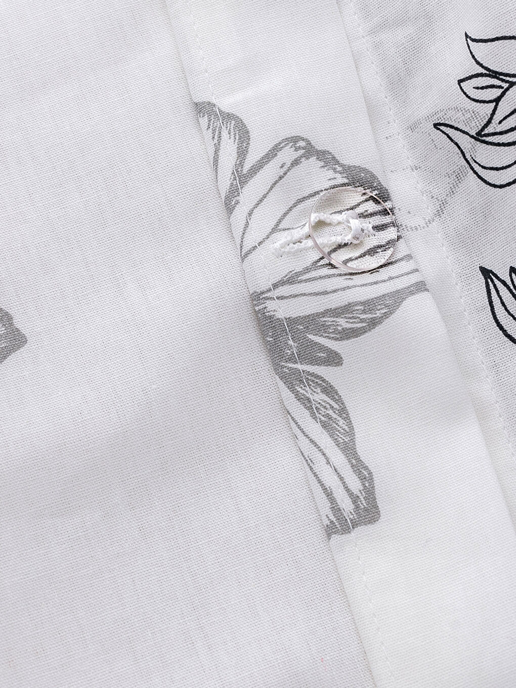 Gri Baskılı Çift Kişilik Nevresim Seti-4