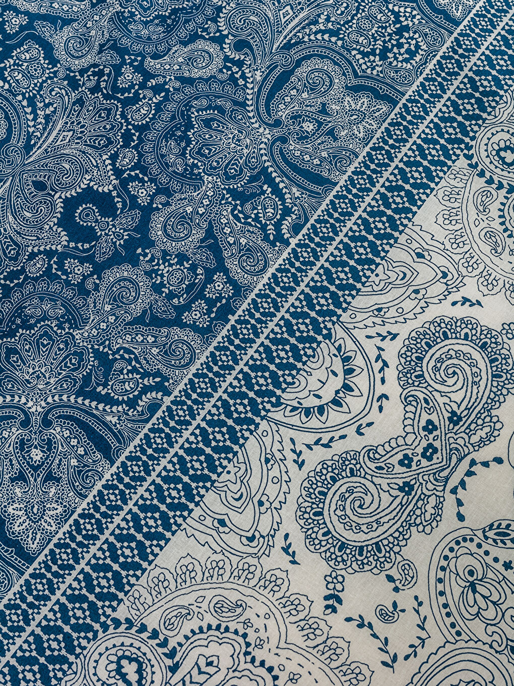 Lacivert Baskılı Çift Kişilik Nevresim Seti-3