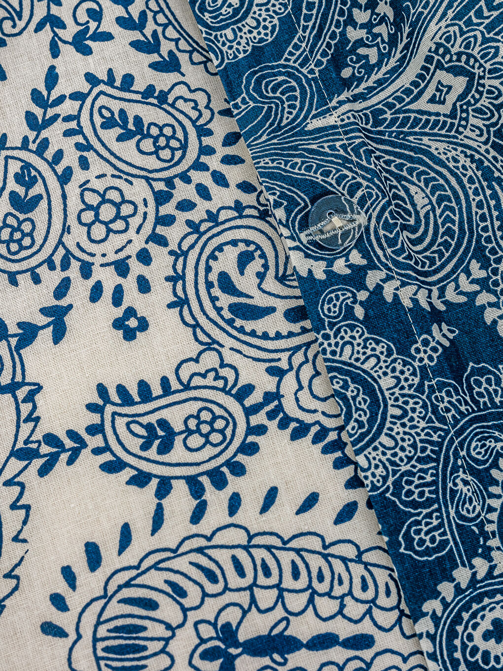 Lacivert Baskılı Çift Kişilik Nevresim Seti-4