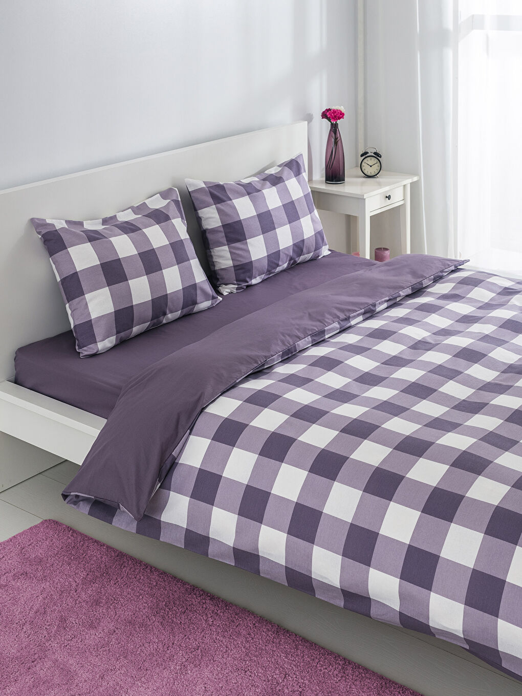 LCW HOME PURPLE Double Duvet Cover Set -7KH064Z8-673