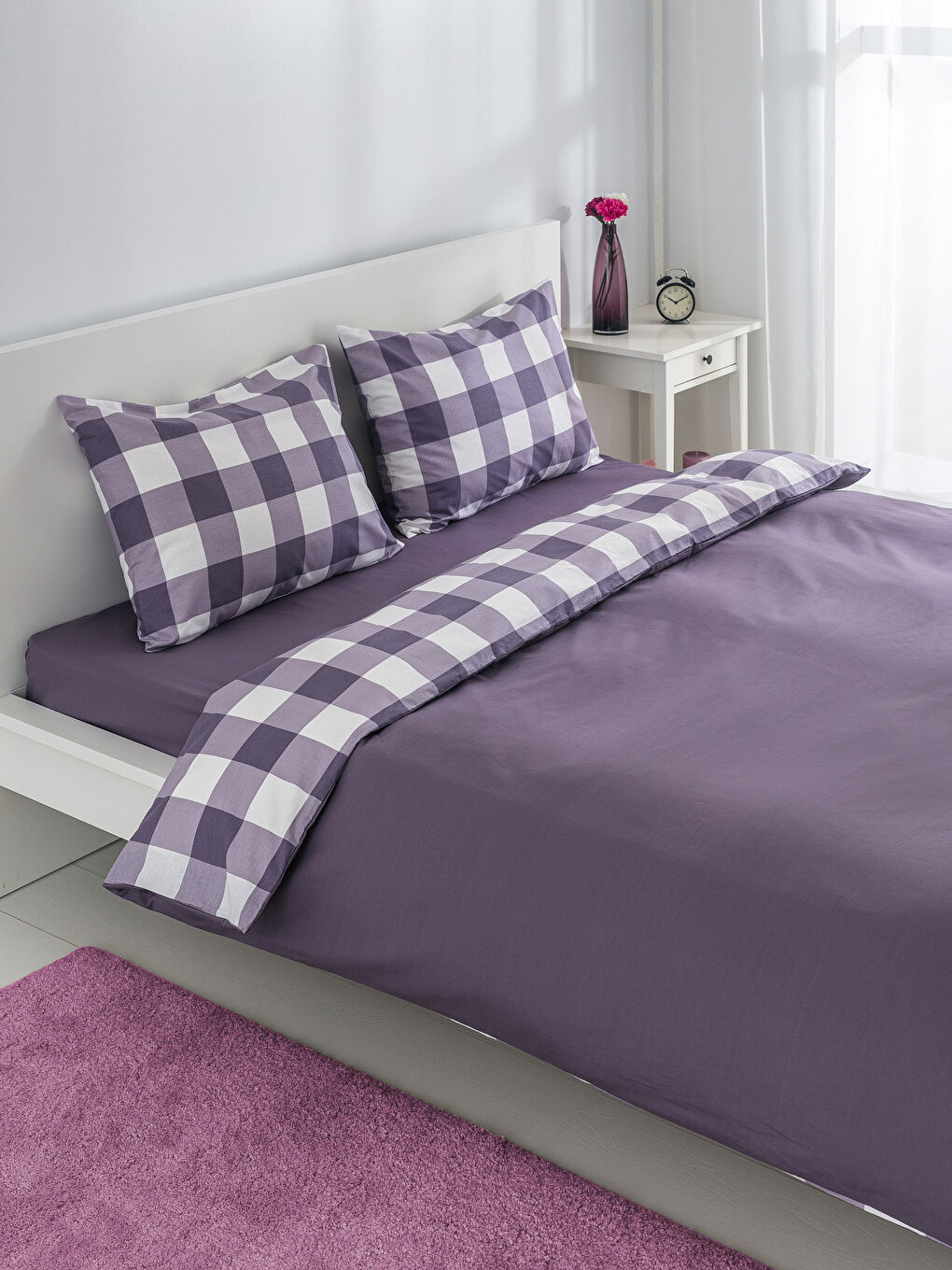 LCW HOME PURPLE Double Duvet Cover Set -7KH064Z8-673