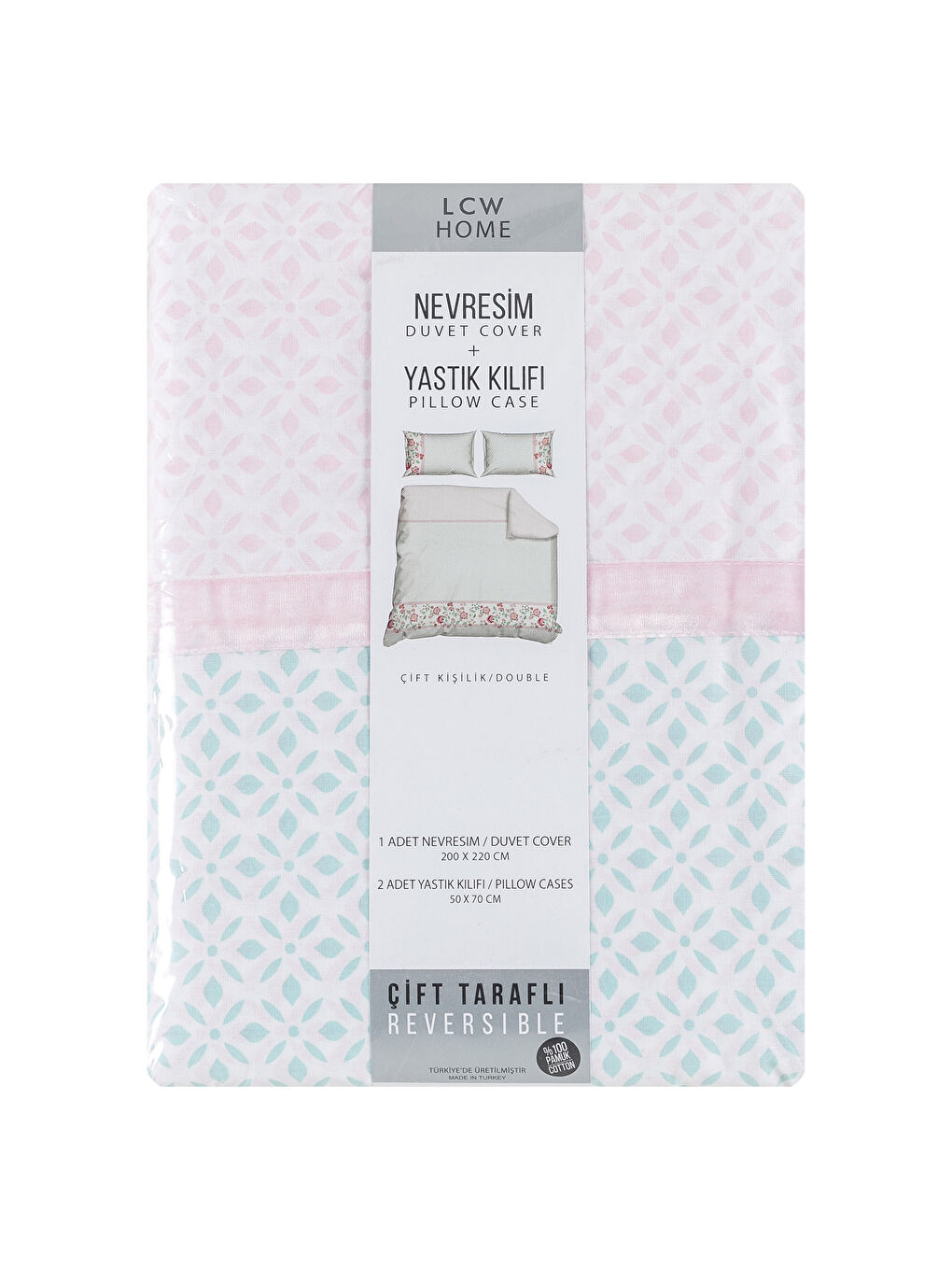 Karışık Baskılı Çift Kişilik Nevresim Seti-5