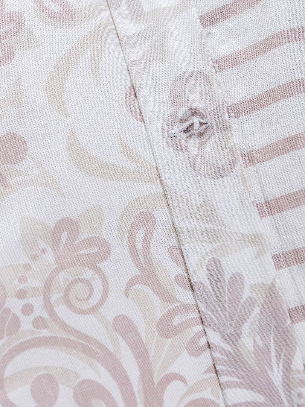 Ekru Baskılı Çift Kişilik Nevresim Seti-4