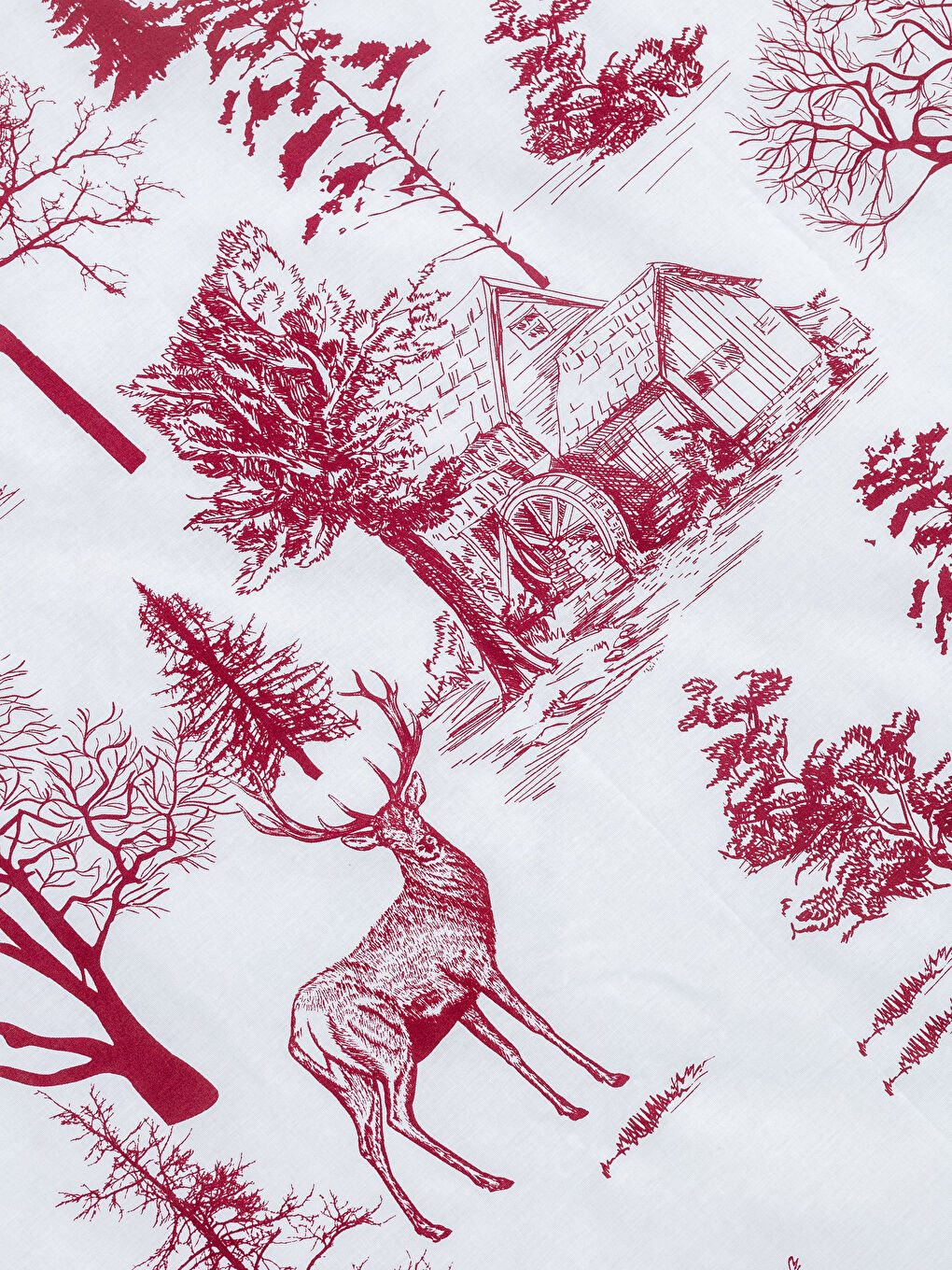 Parure de couette simple ROUGE-2