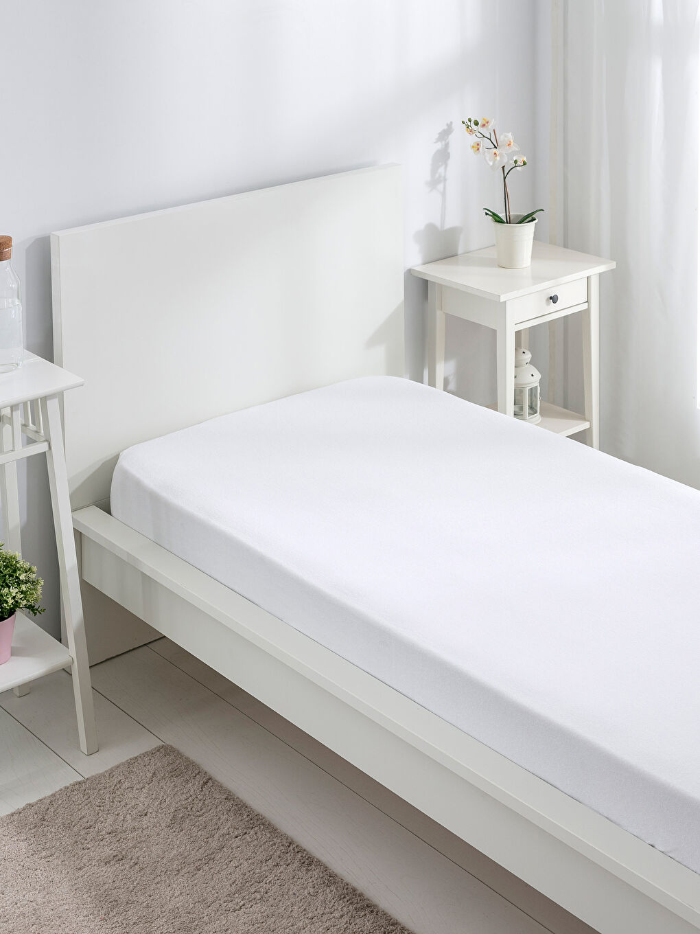 Белый Односпальная простыня