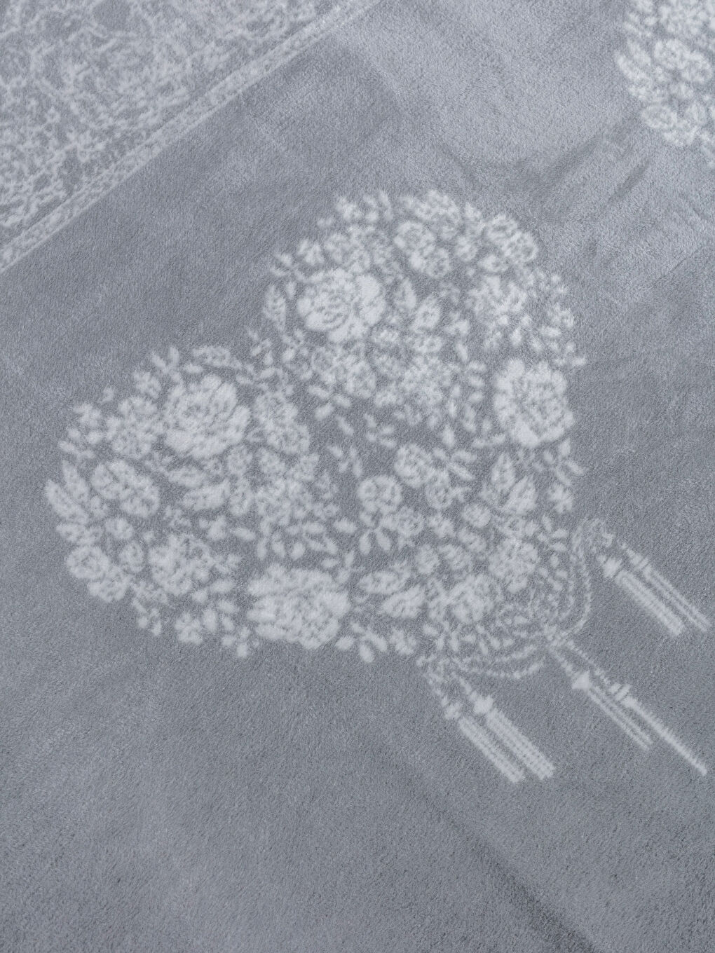 Gri Baskılı Çift Kişilik Battaniye-2