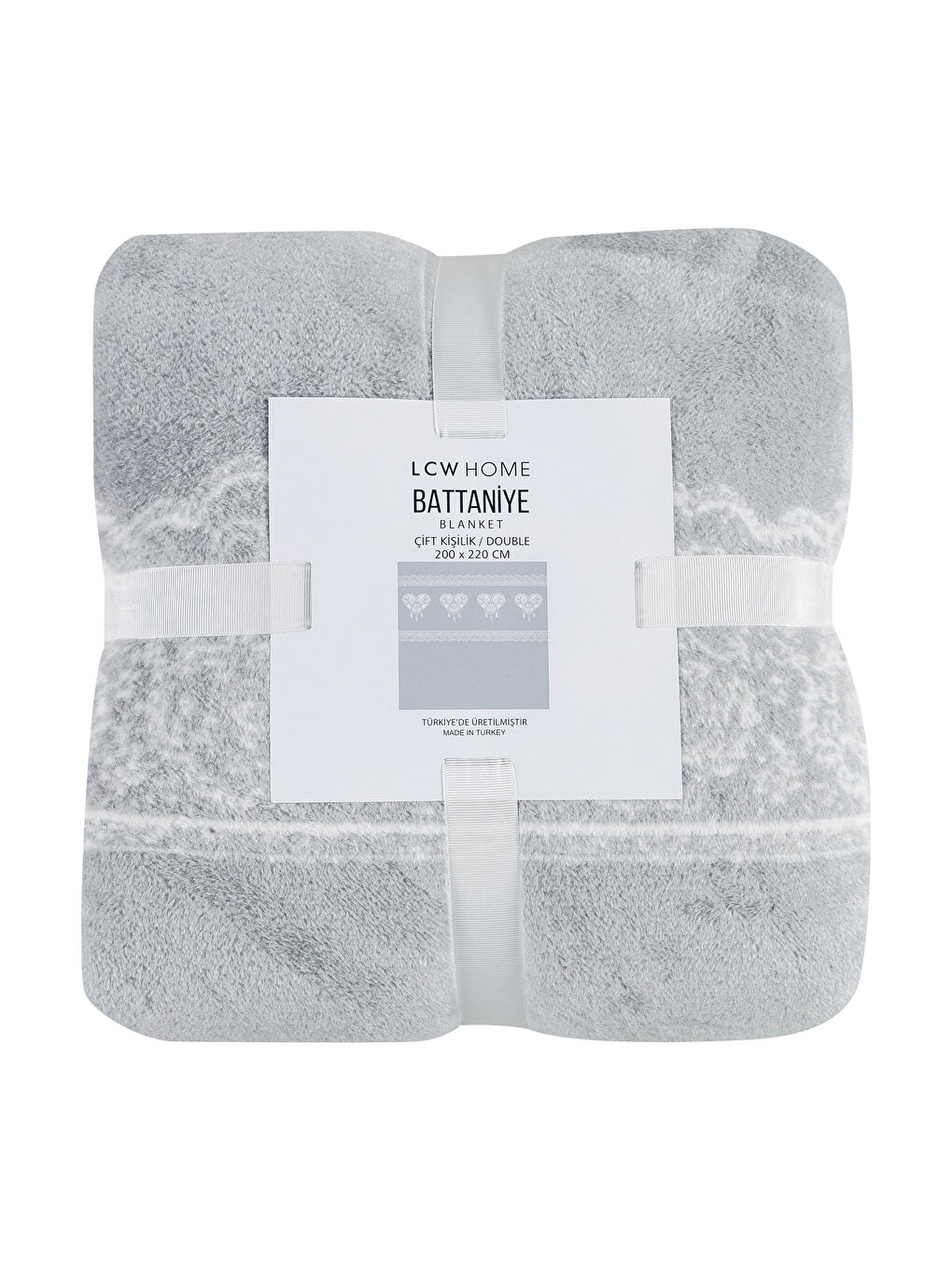 Gri Baskılı Çift Kişilik Battaniye-4