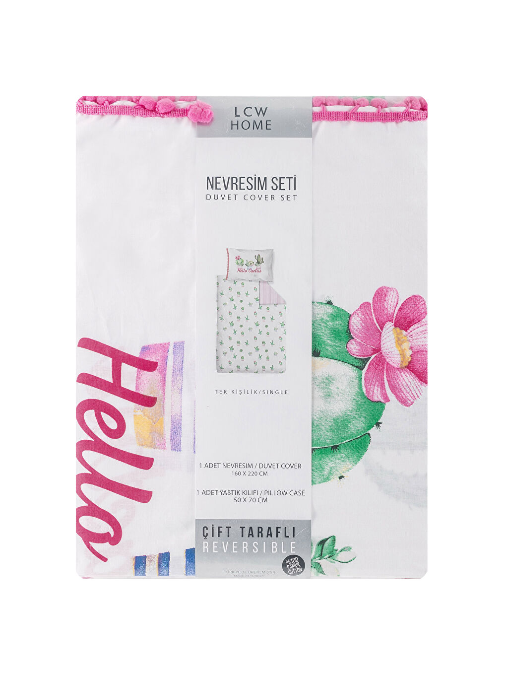 Yeşil Baskılı Tek Kişilik Nevresim Seti-5