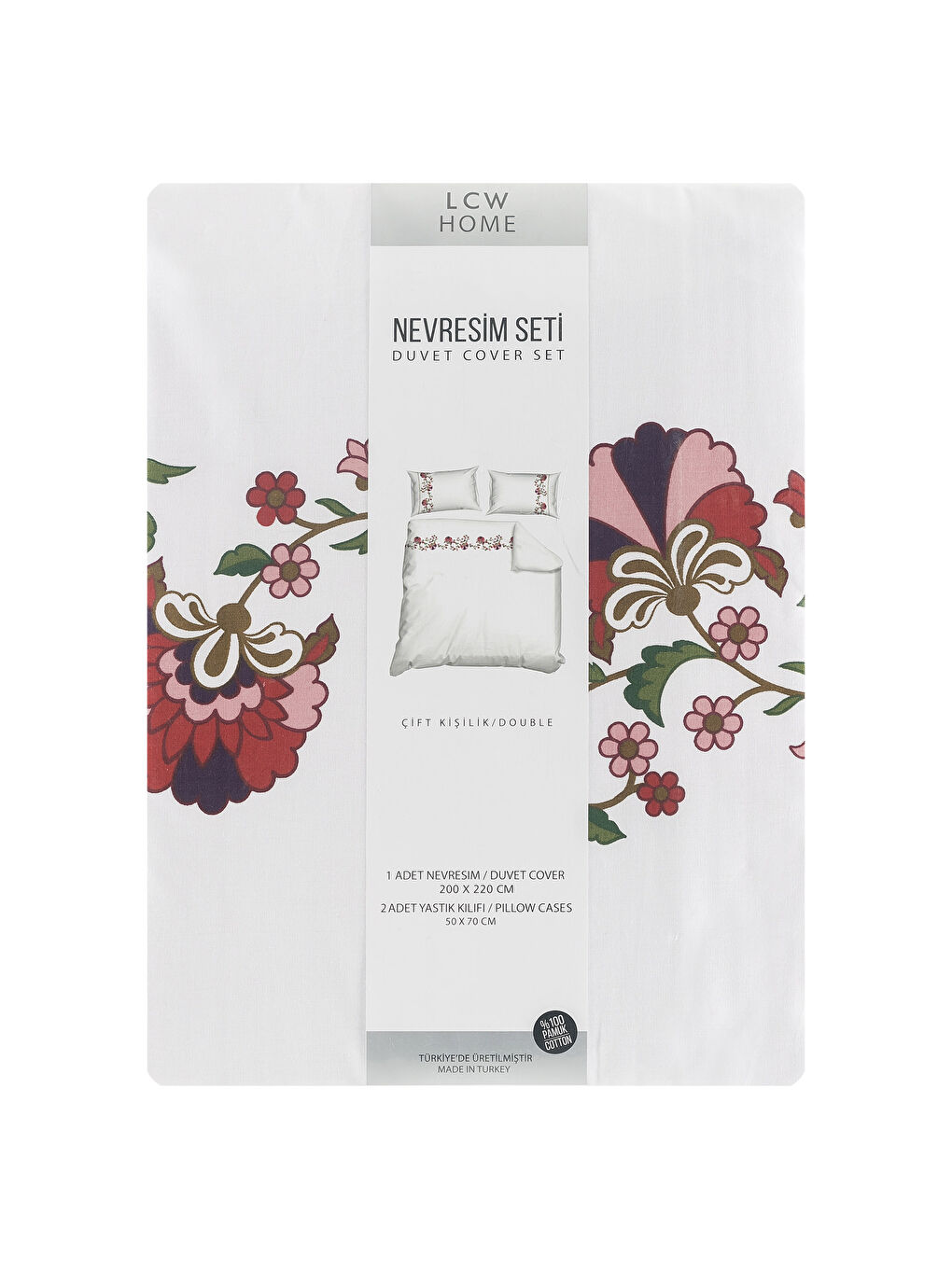 طقم غطاء لحاف مزدوج أبيض-4