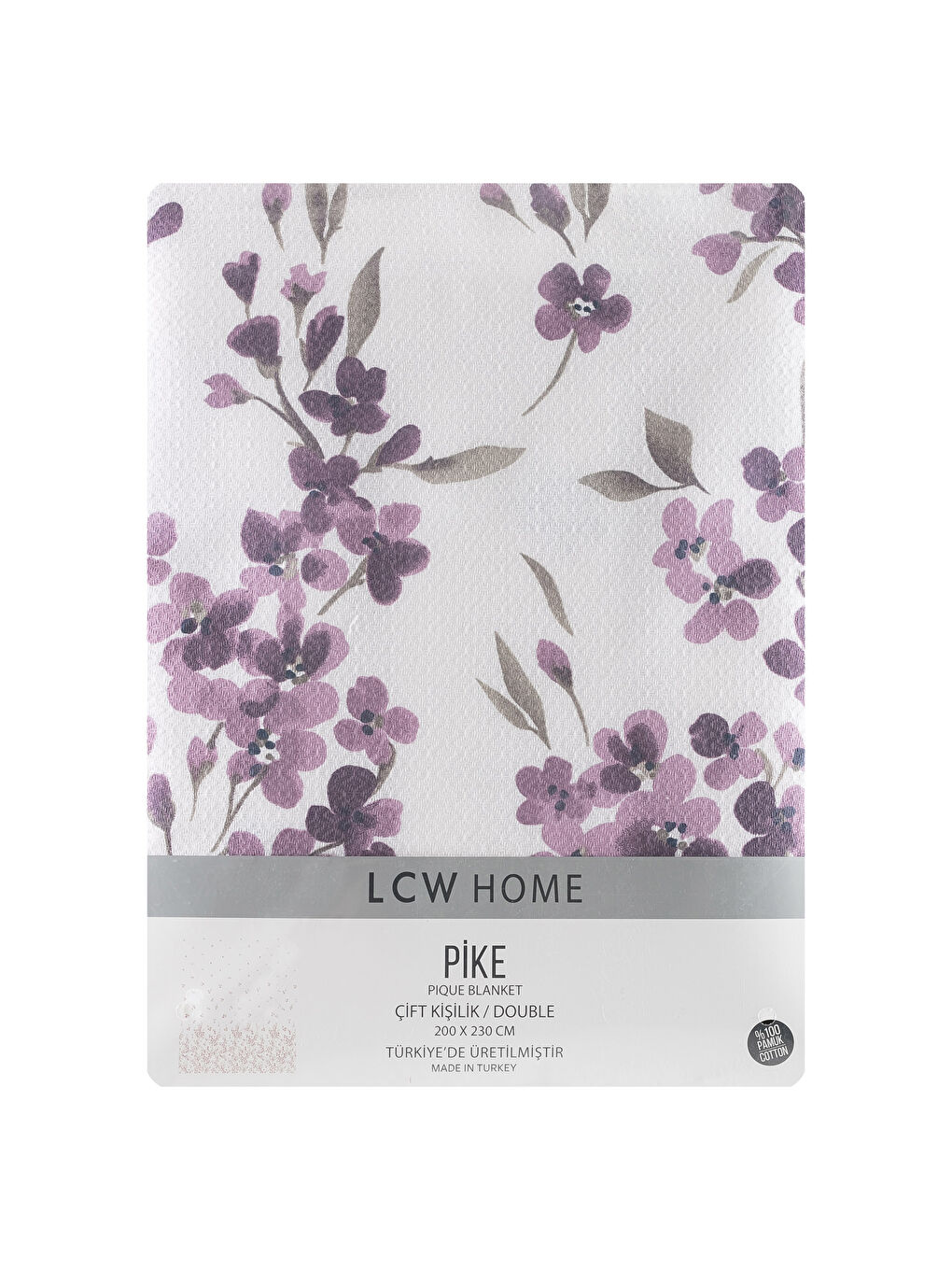 Mor Baskılı Çift Kişilik Pike-3