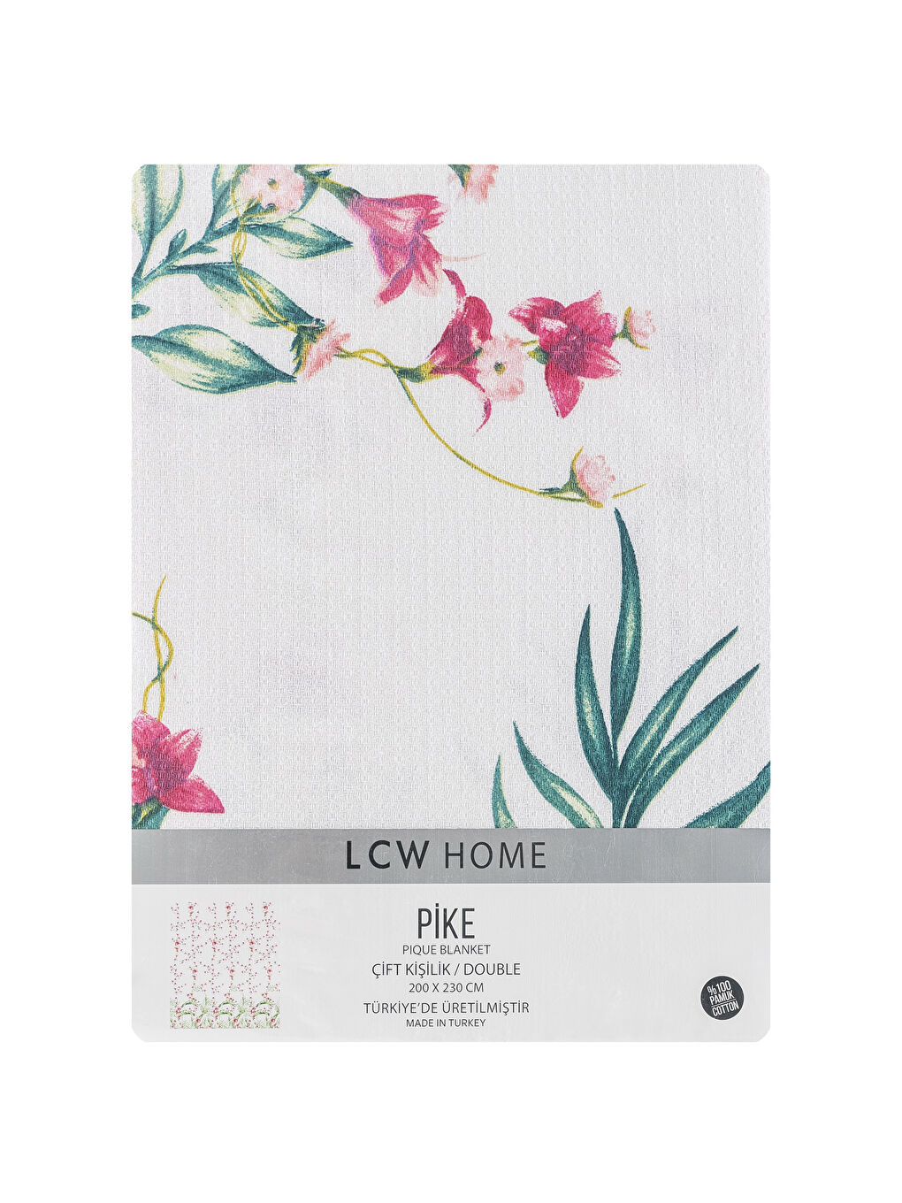 Karışık Baskılı Çift Kişilik Pike-3