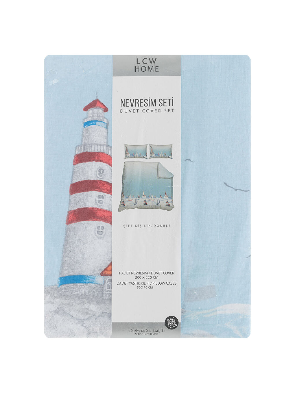 Mavi Baskılı Çift Kişilik Nevresim Seti-4