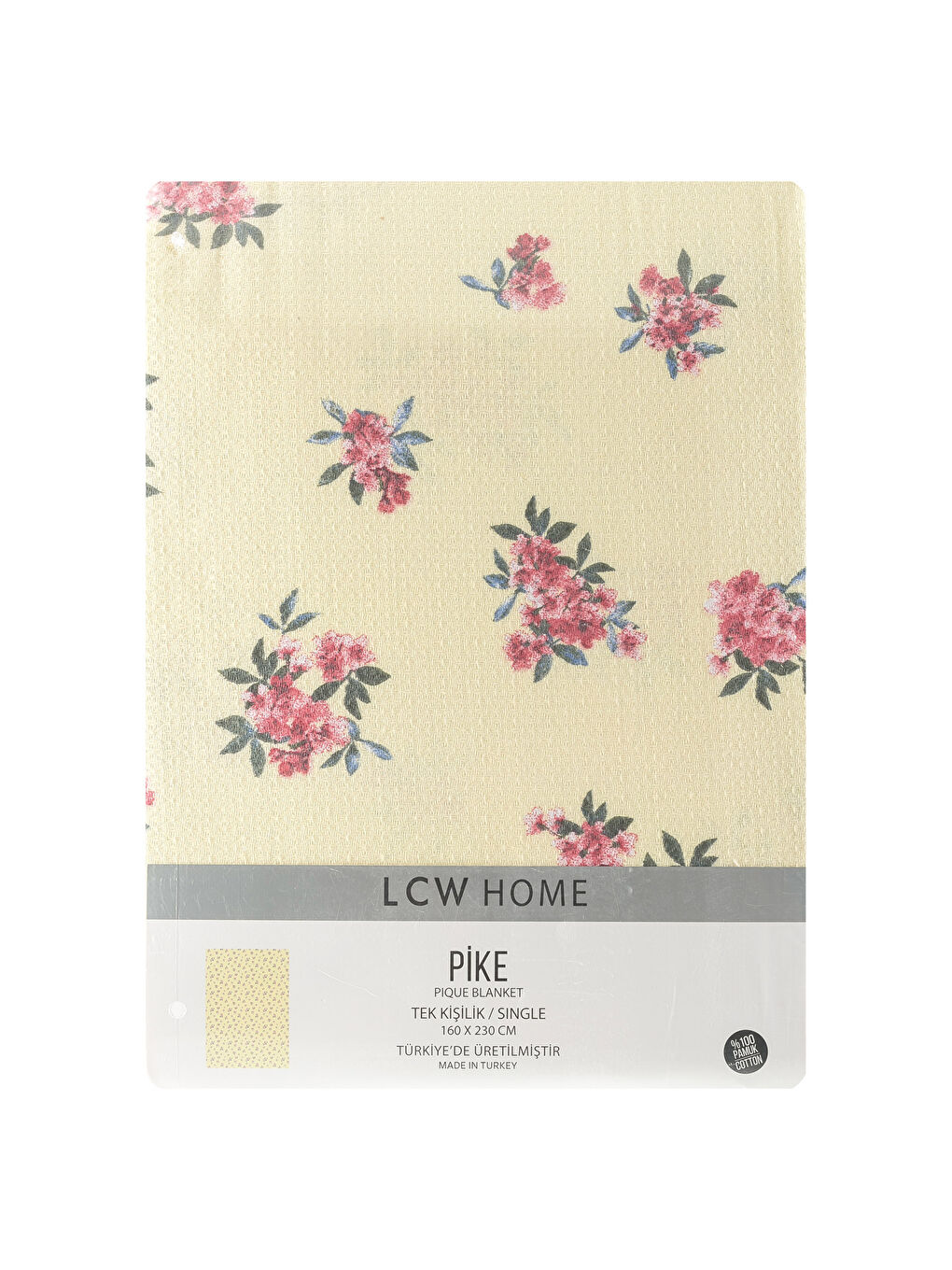 Sarı Baskılı Tek Kişilik Pike-3