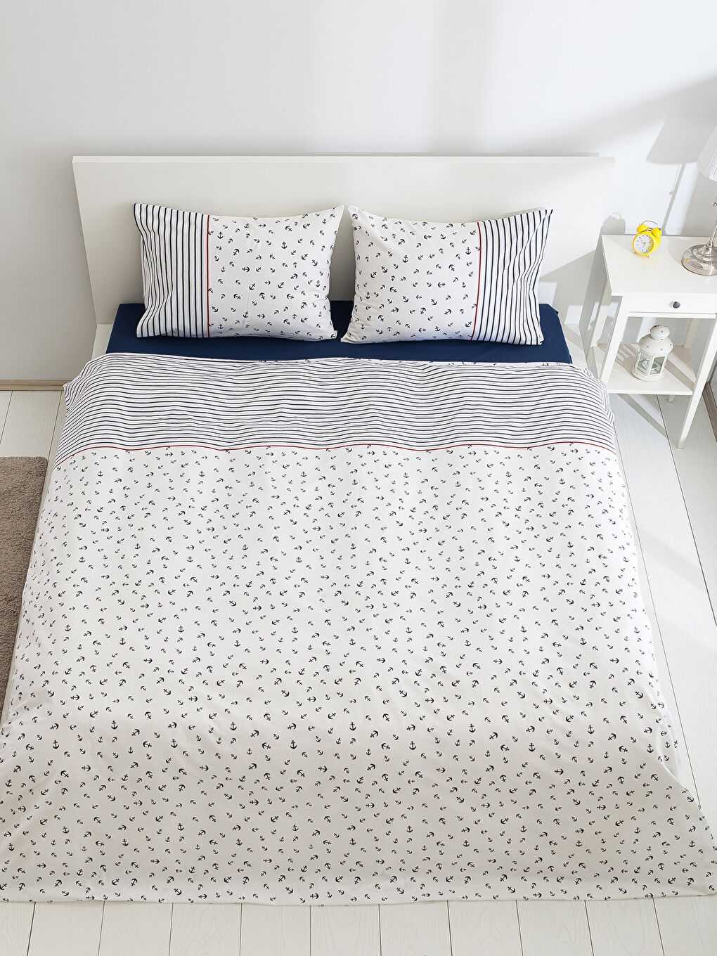 طقم غطاء لحاف مزدوج كامل أزرق-1